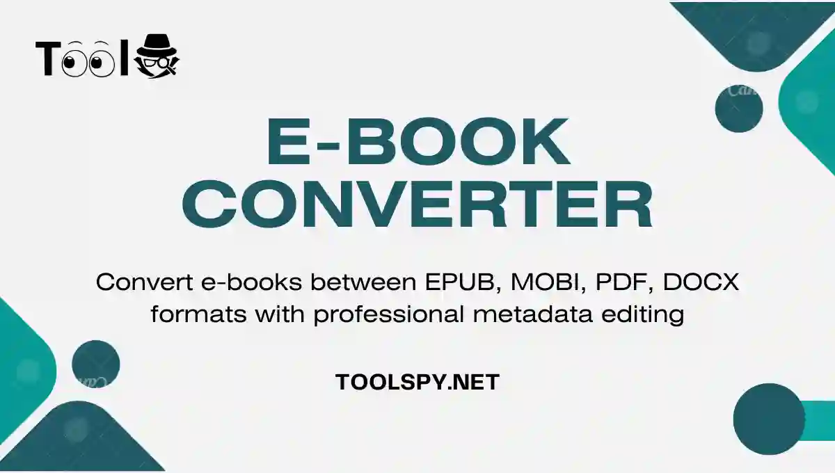 Toolspy Professional Ebook Converter - High-quality conversion with complete privacy protection and fast processing
