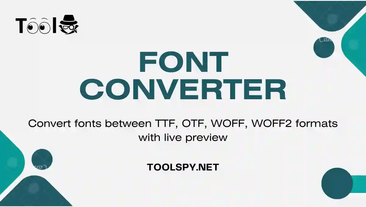 Toolspy Professional Font Converter - High-quality conversion with complete privacy protection and fast processing