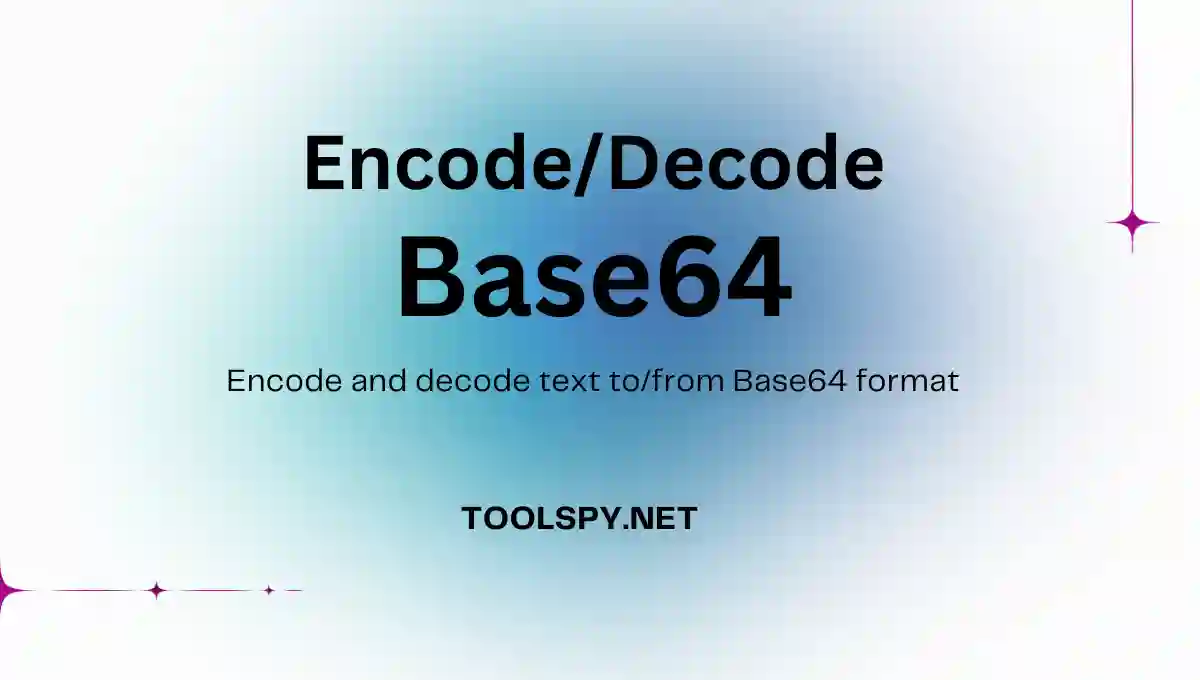Toolspy Professional Base64 Encoder Decoder - High-quality encoding with multiple character support and privacy protection