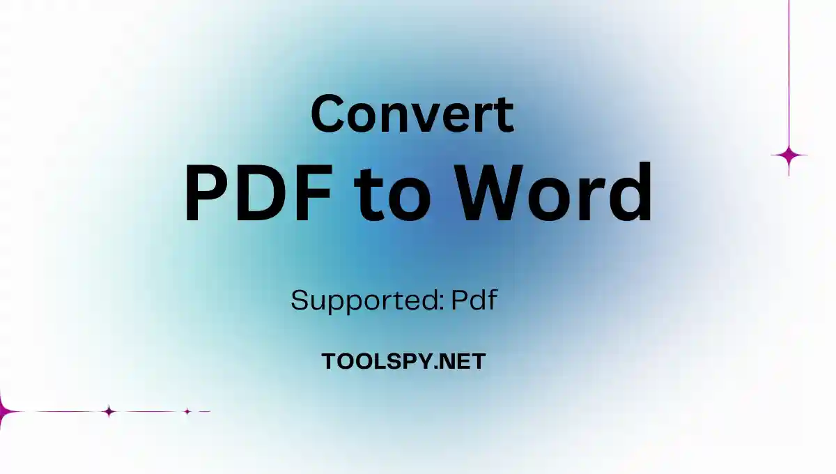 Toolspy Professional PDF to Word Converter - Advanced OCR technology with text recognition and format preservation