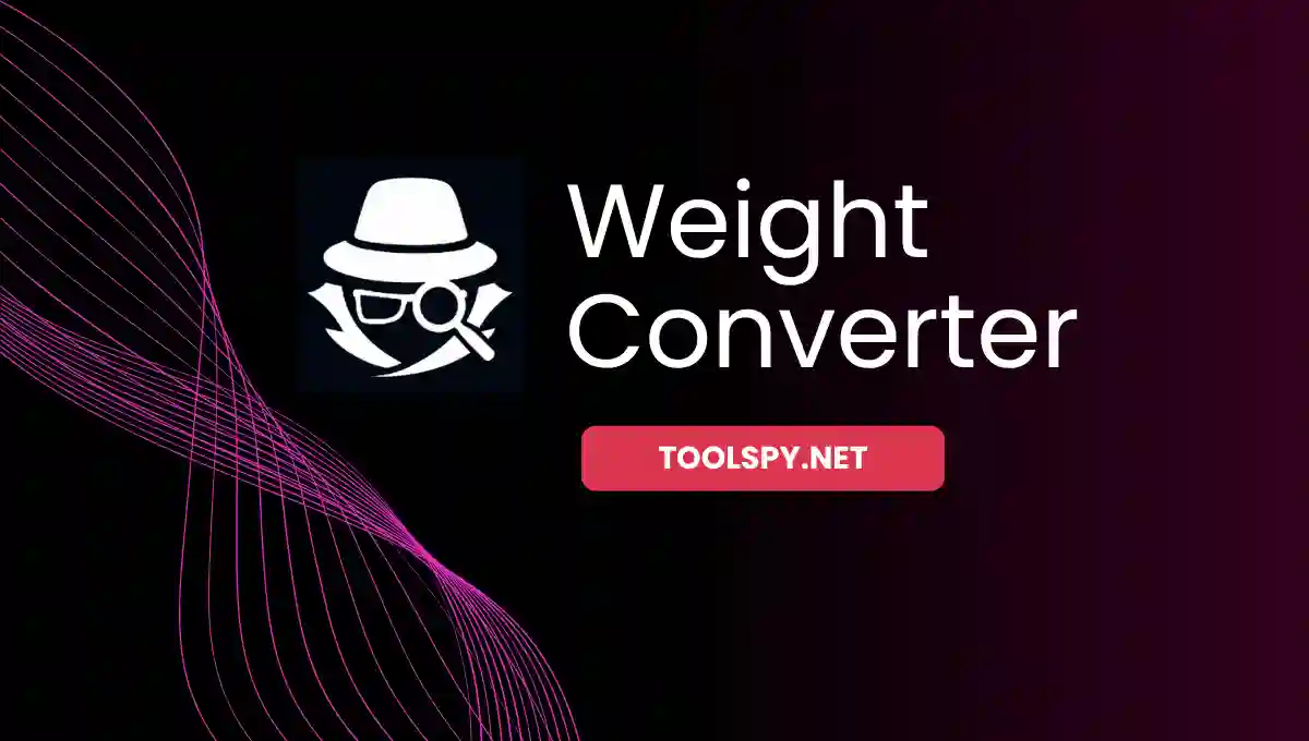 Toolspy Professional Weight Converter - High-quality conversions with all weight units and privacy protection