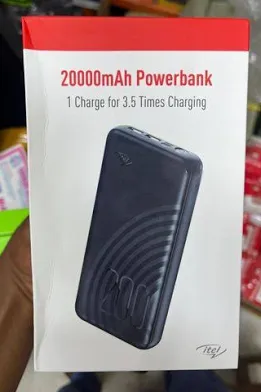 itel 20,000mAh Power Bank – Dual Output with Torch Light 🔋