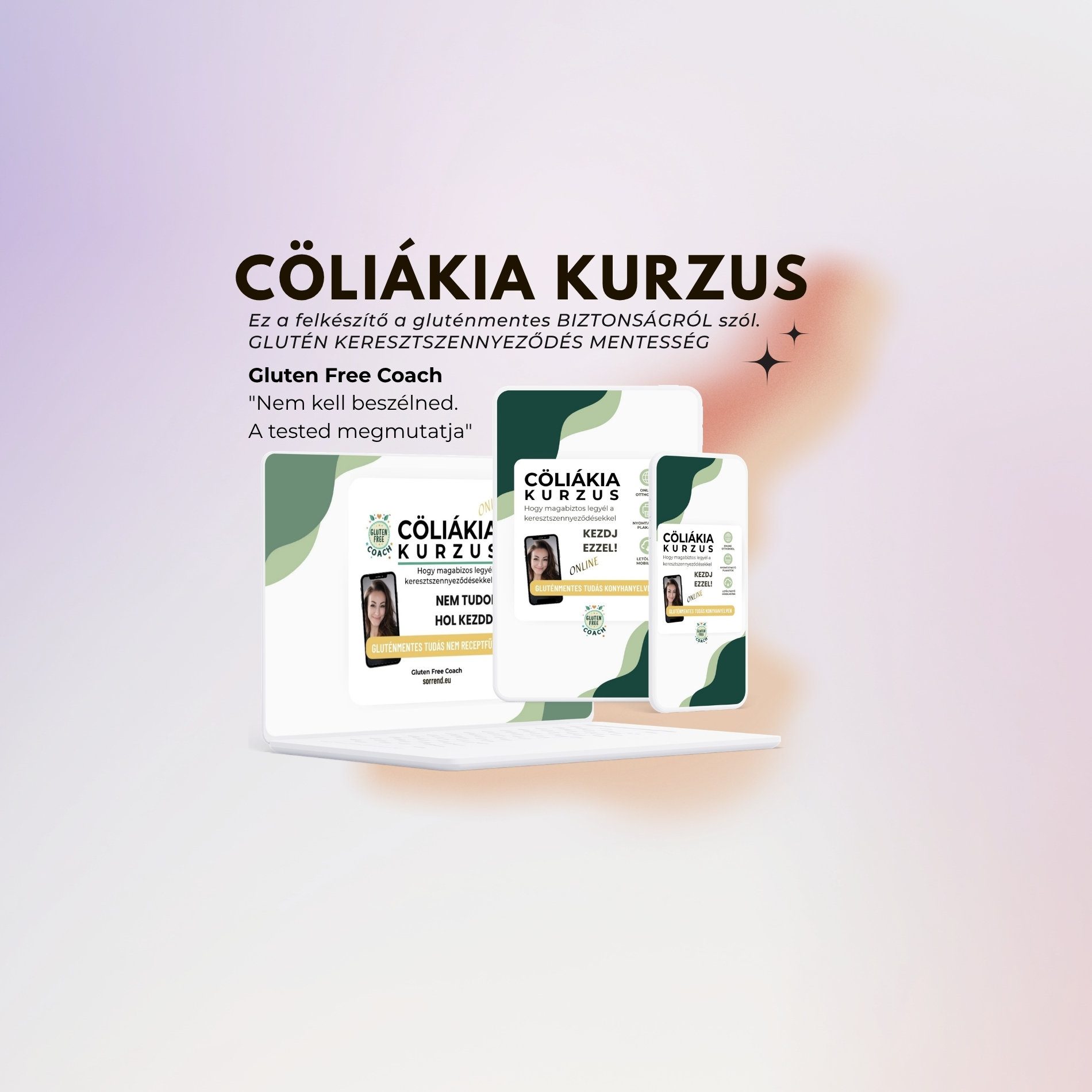 Cöliákia kurzus könnyedén – a kurzus borítója