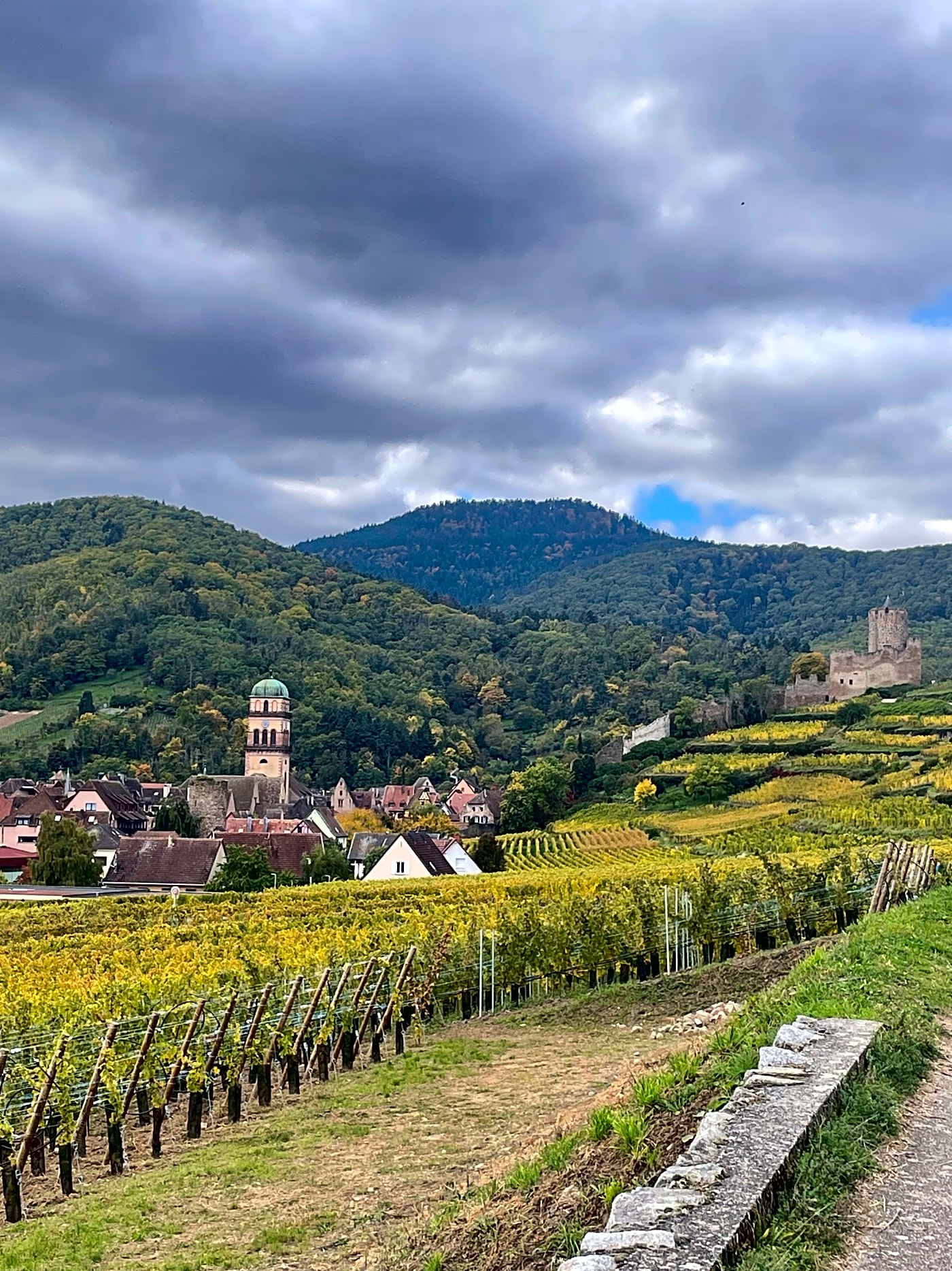 Alsace village stops on Bike Trail from Colmar