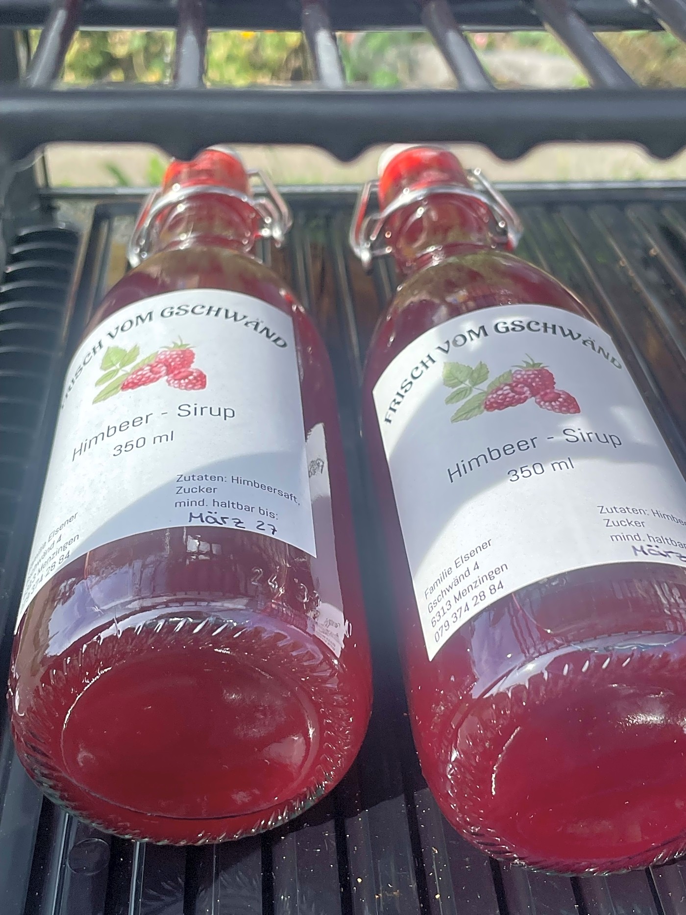 Familie Elsener Himbeer Sirup
