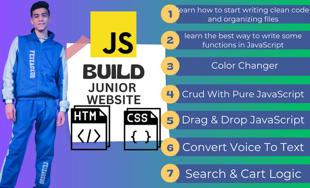 Build a Junior HTML, CSS, and JS website with me