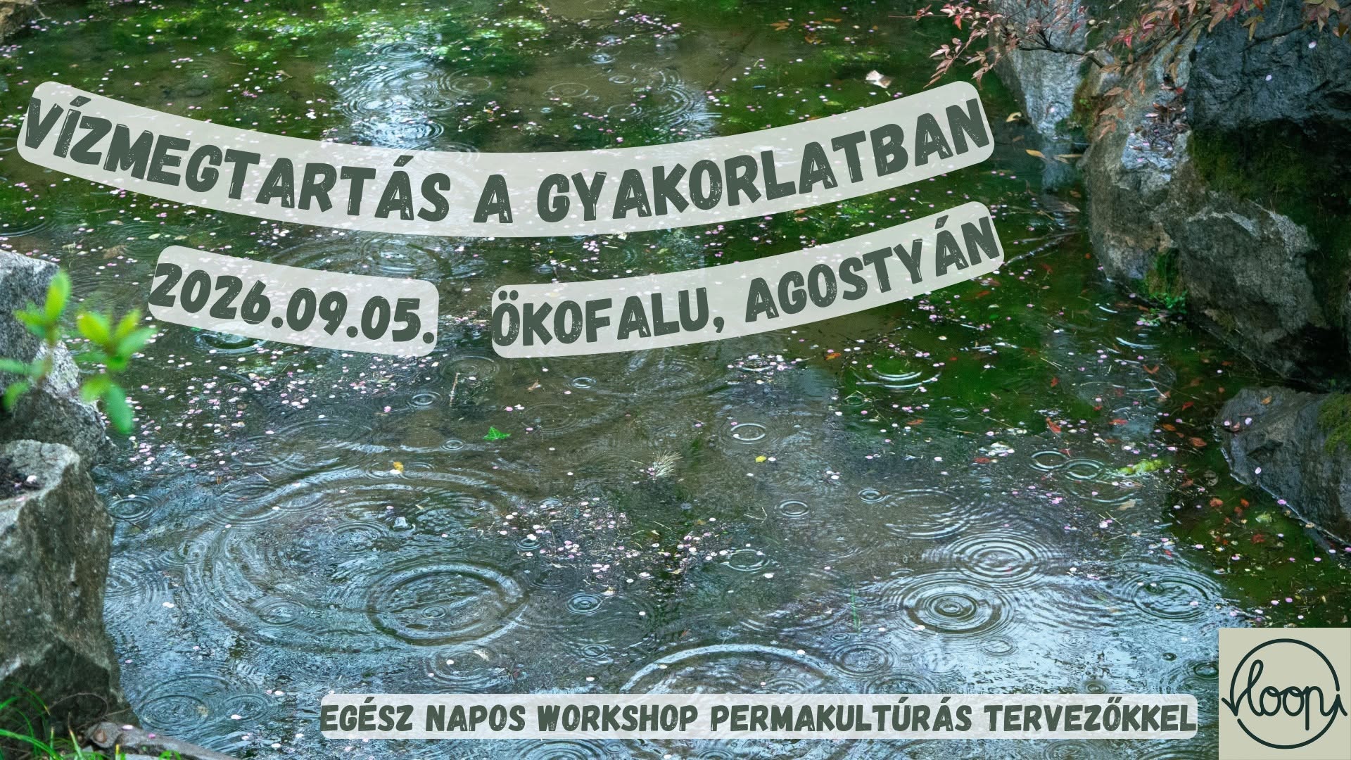 Vízmegtartás a gyakorlatban - egész napos workshop