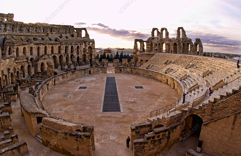 Interior view of El Jem Amphitheatre