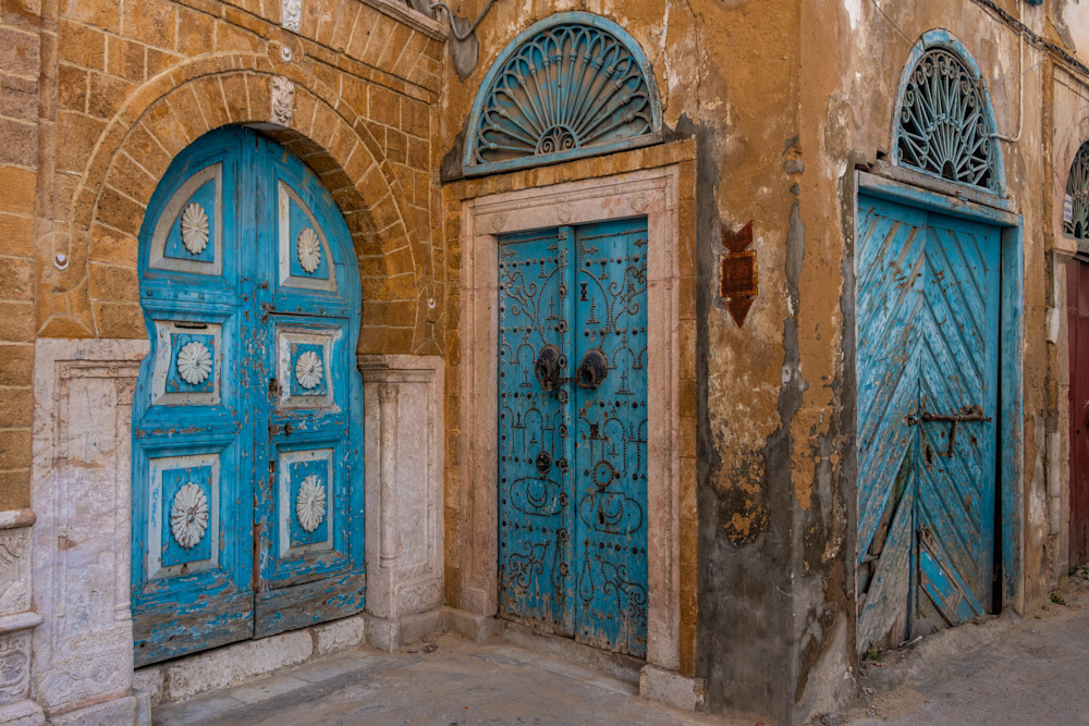 Medina of Tunis Blue Doors