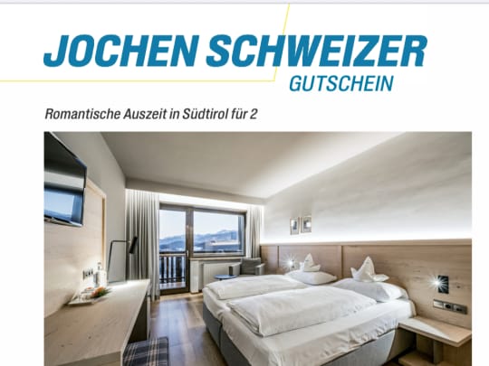 Bild der Flash Chance: 🎄 Jochen-Schweizer-Gutschein: Südtirol-Auszeit für 2 oder flexibel einlösbar