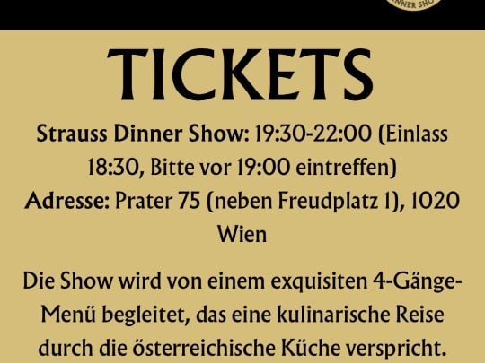 Flash Chance image: 2 Tickets zum Preis von 1 - Strauss Dinner Show- Donnerstag,12. März um 19.30 h
