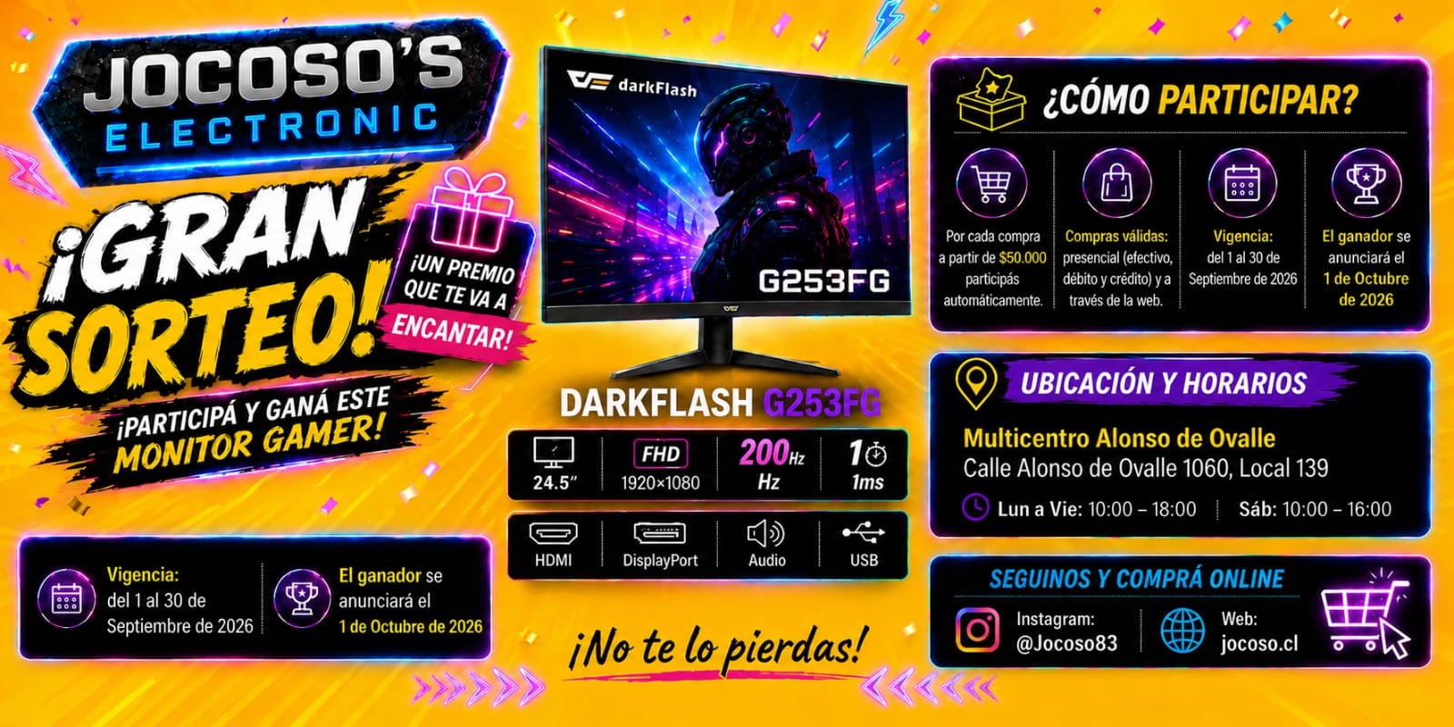 Gran Concurso de Monitor Gamer Darkflash de 24.5"