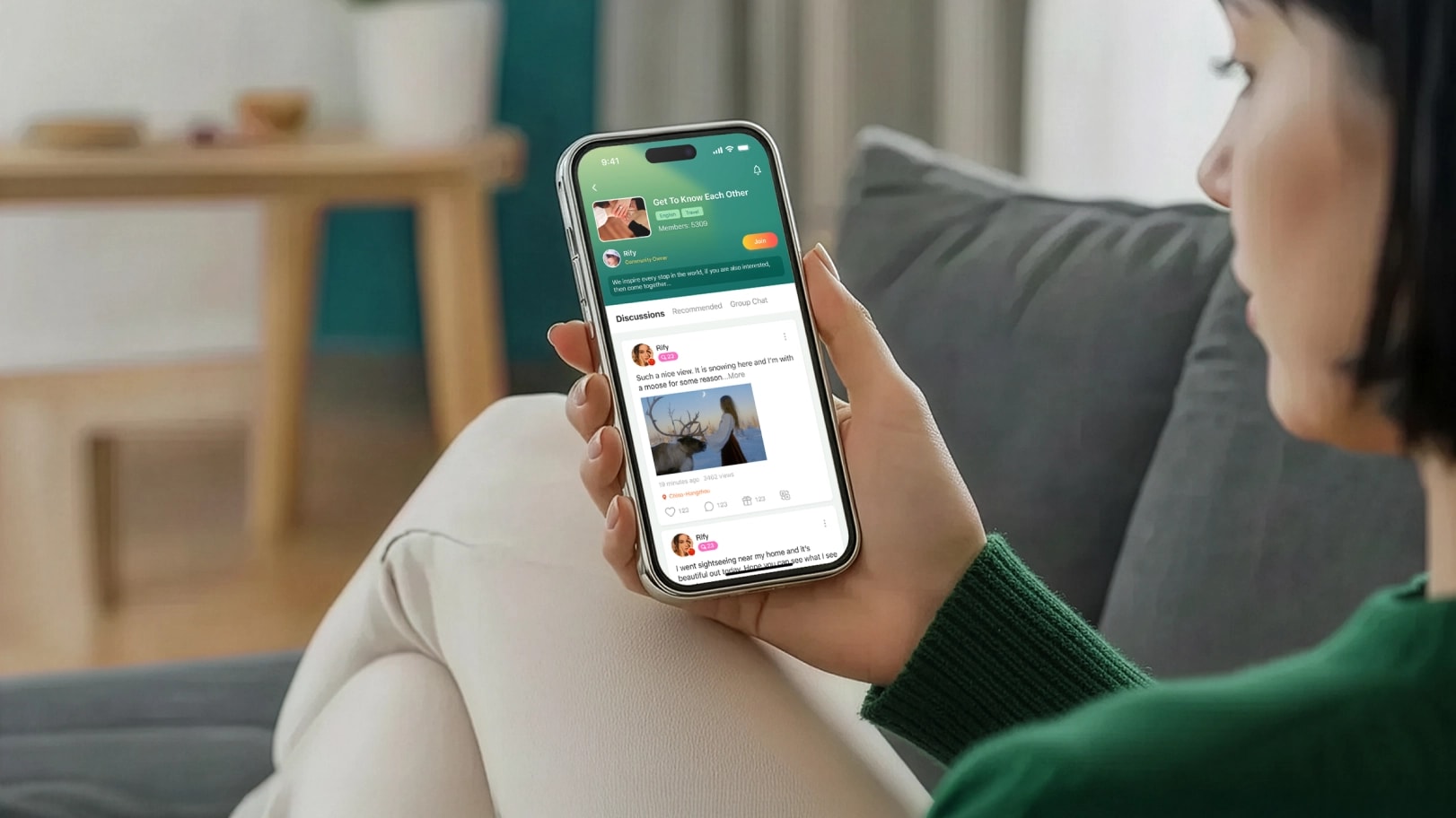 Community Page in Hello Pal app