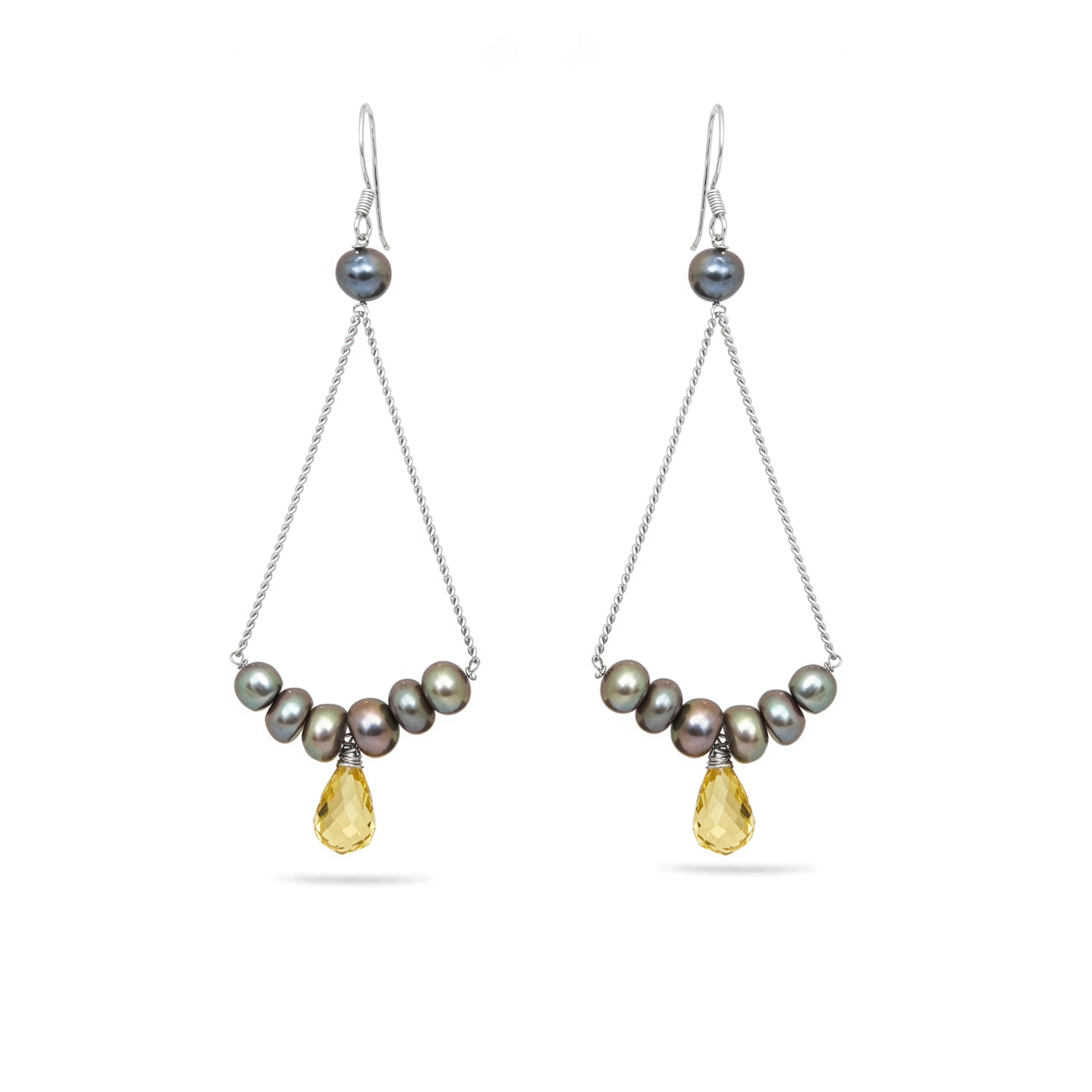 Amber Pearl Earrings