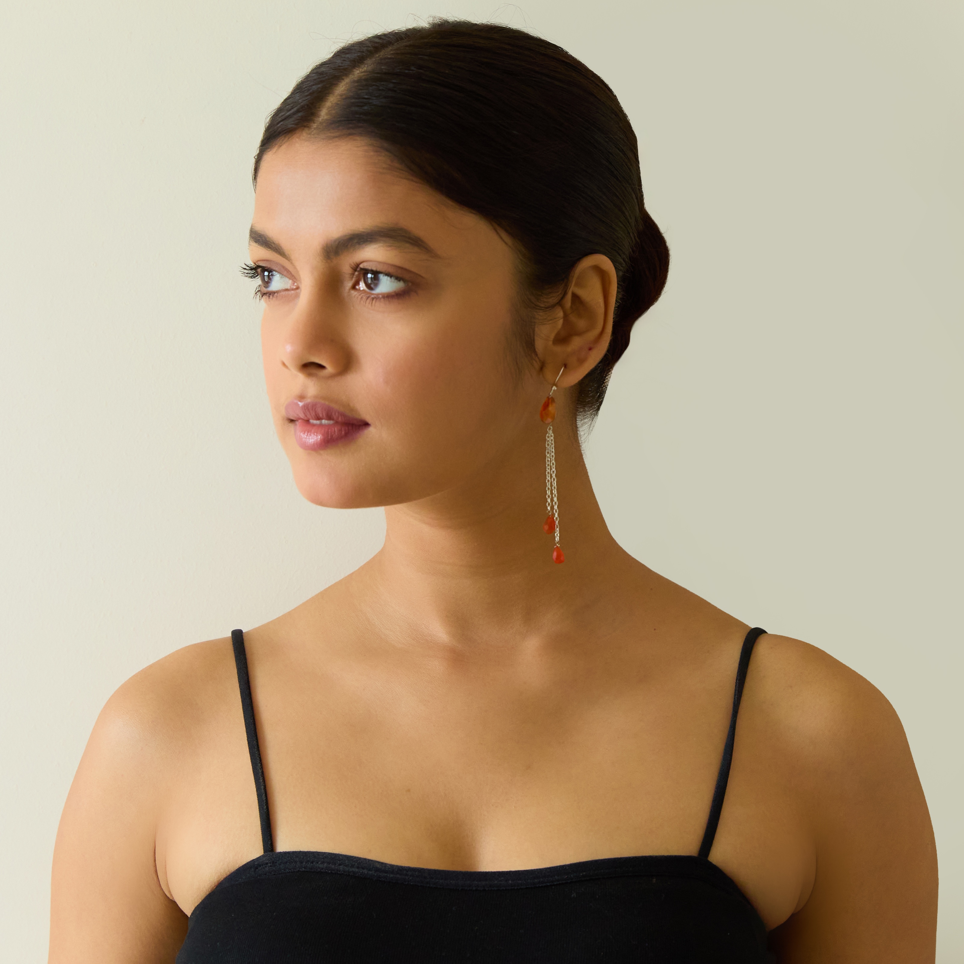 Saffron Glow Earrings — worn