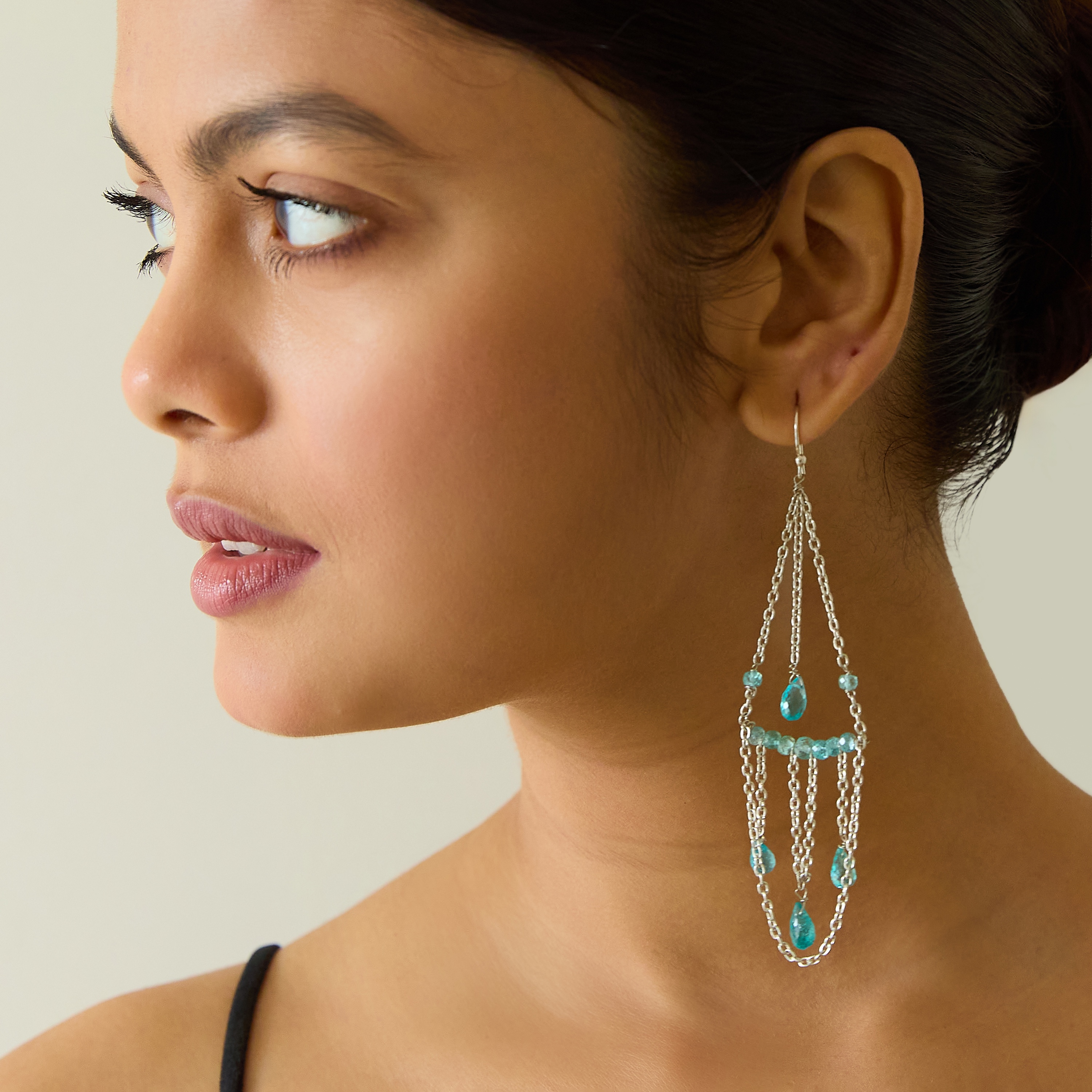 Sea Mist Earrings — worn