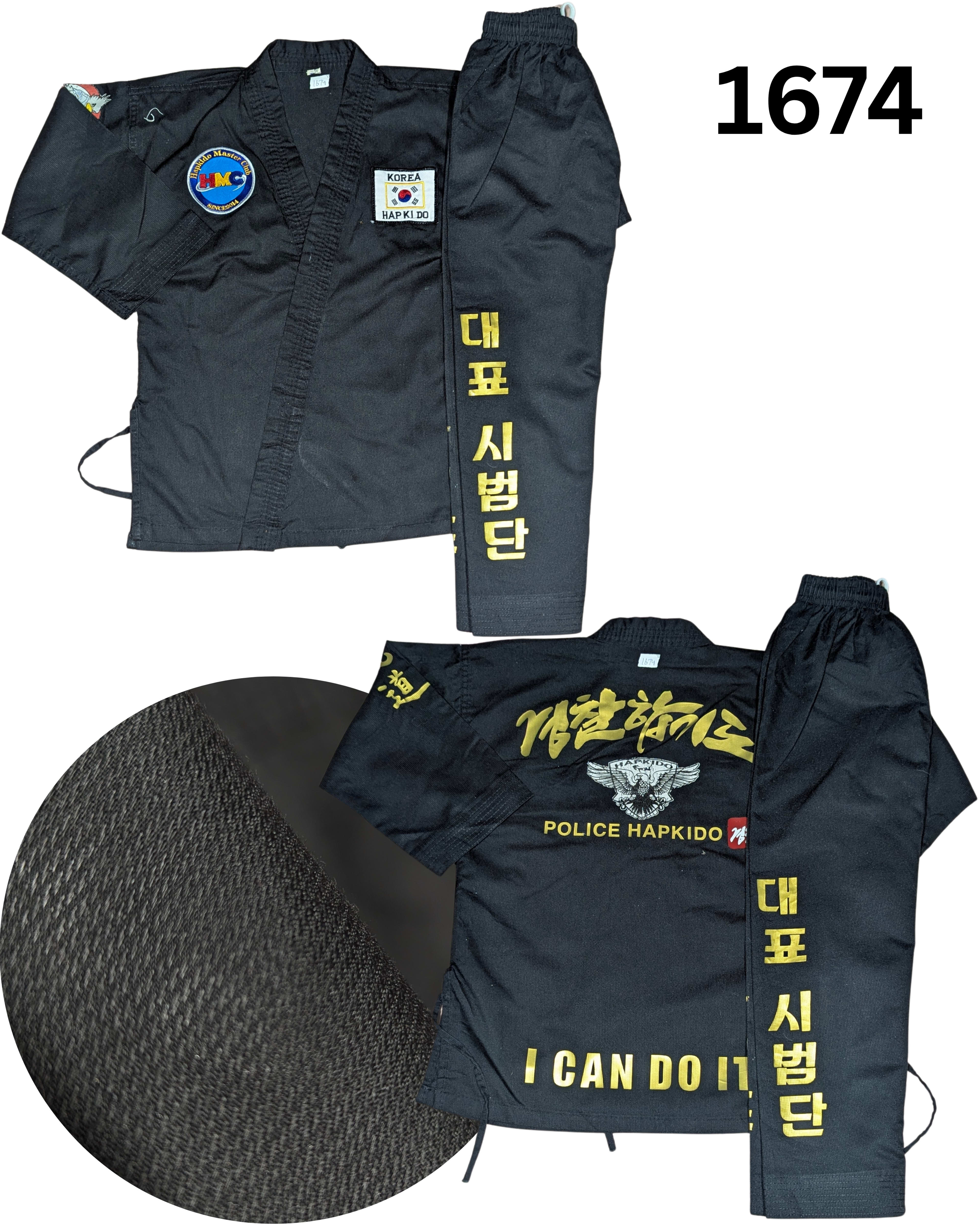 Taekwondo martial arts uniform (130 sized /black color )