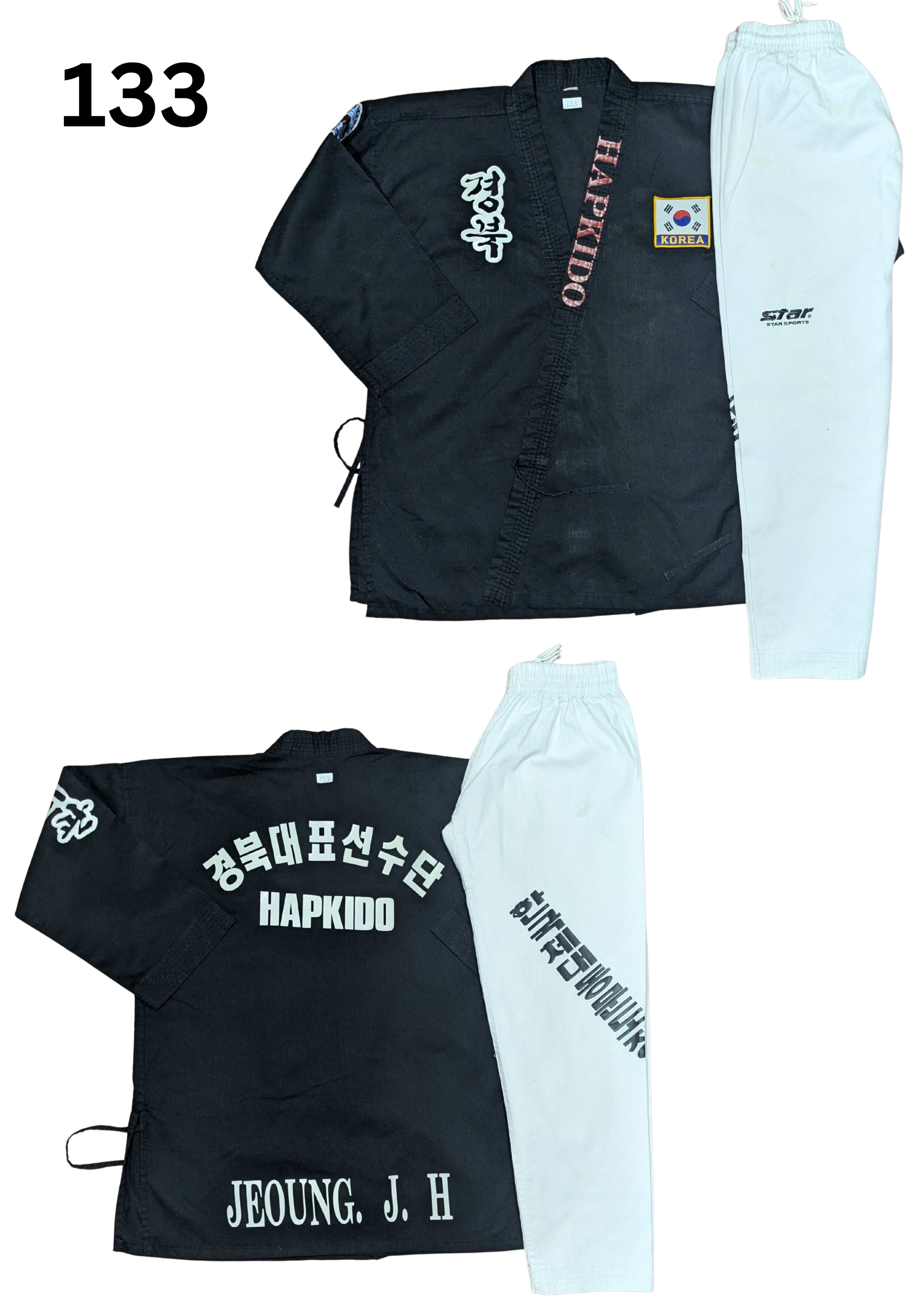 Taekwondo martial arts uniform (160 sized /black color )