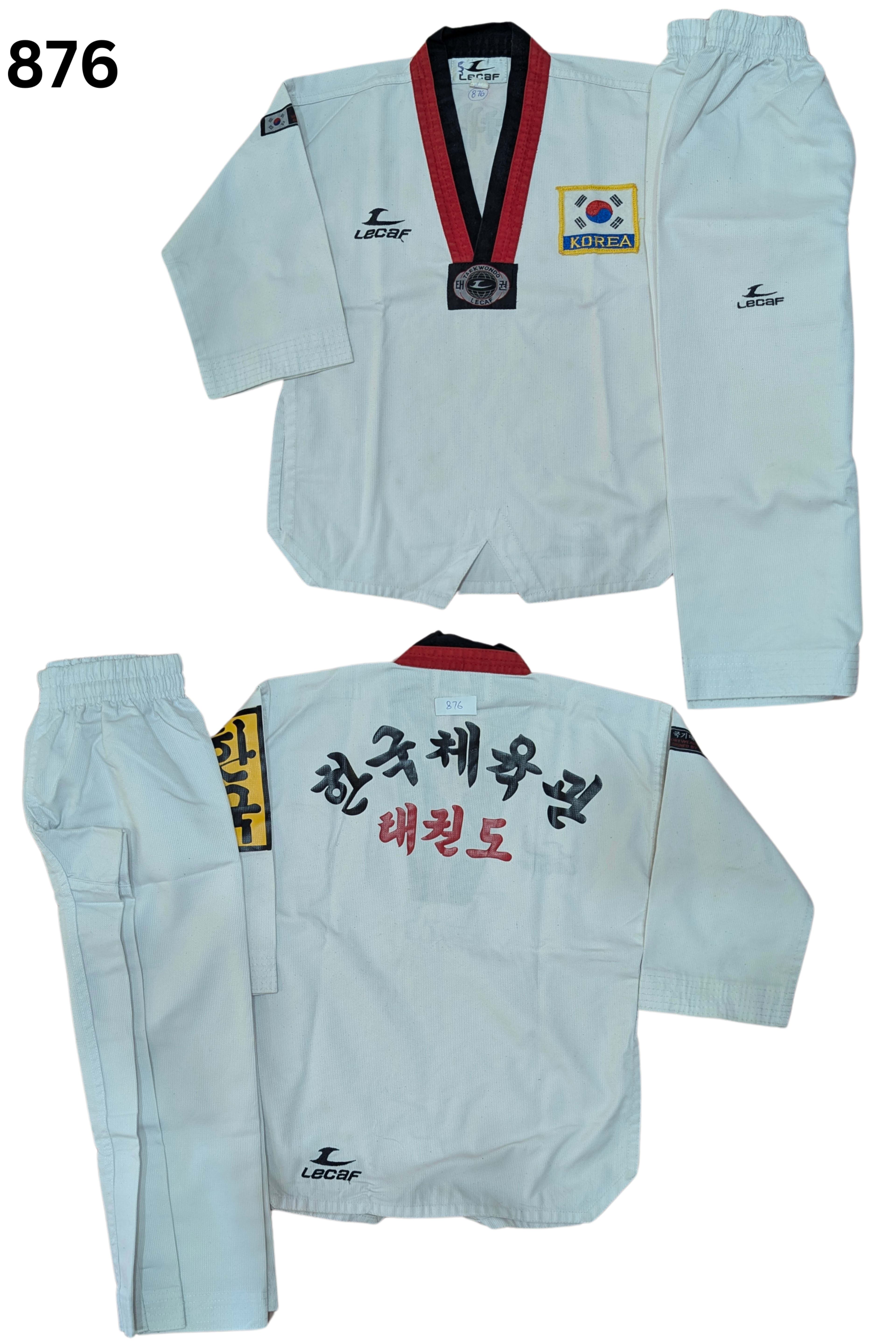 Taekwondo lecafe uniform (110 sized /white color )