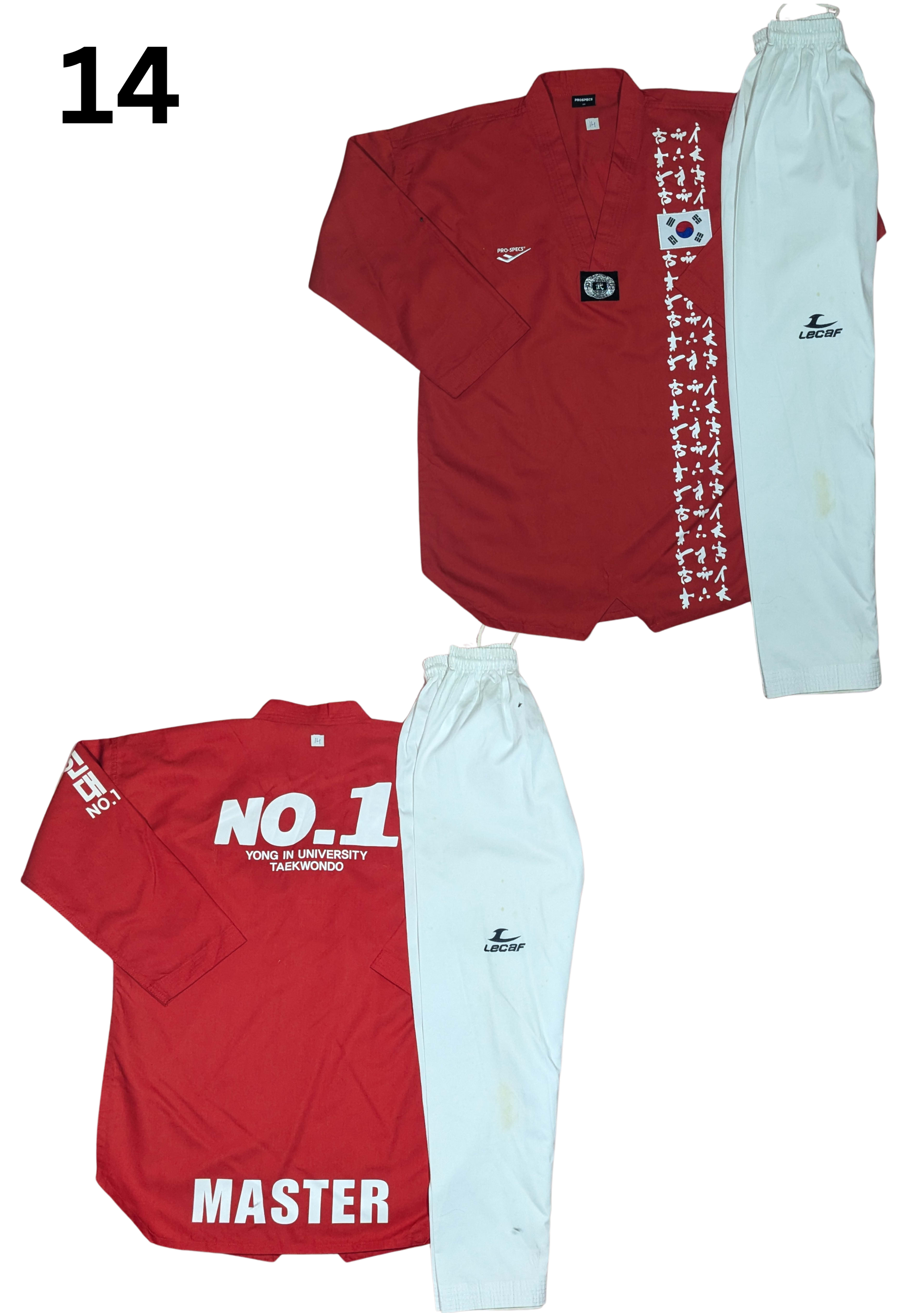 Taekwondo prospecs uniform (190 sized /red color )