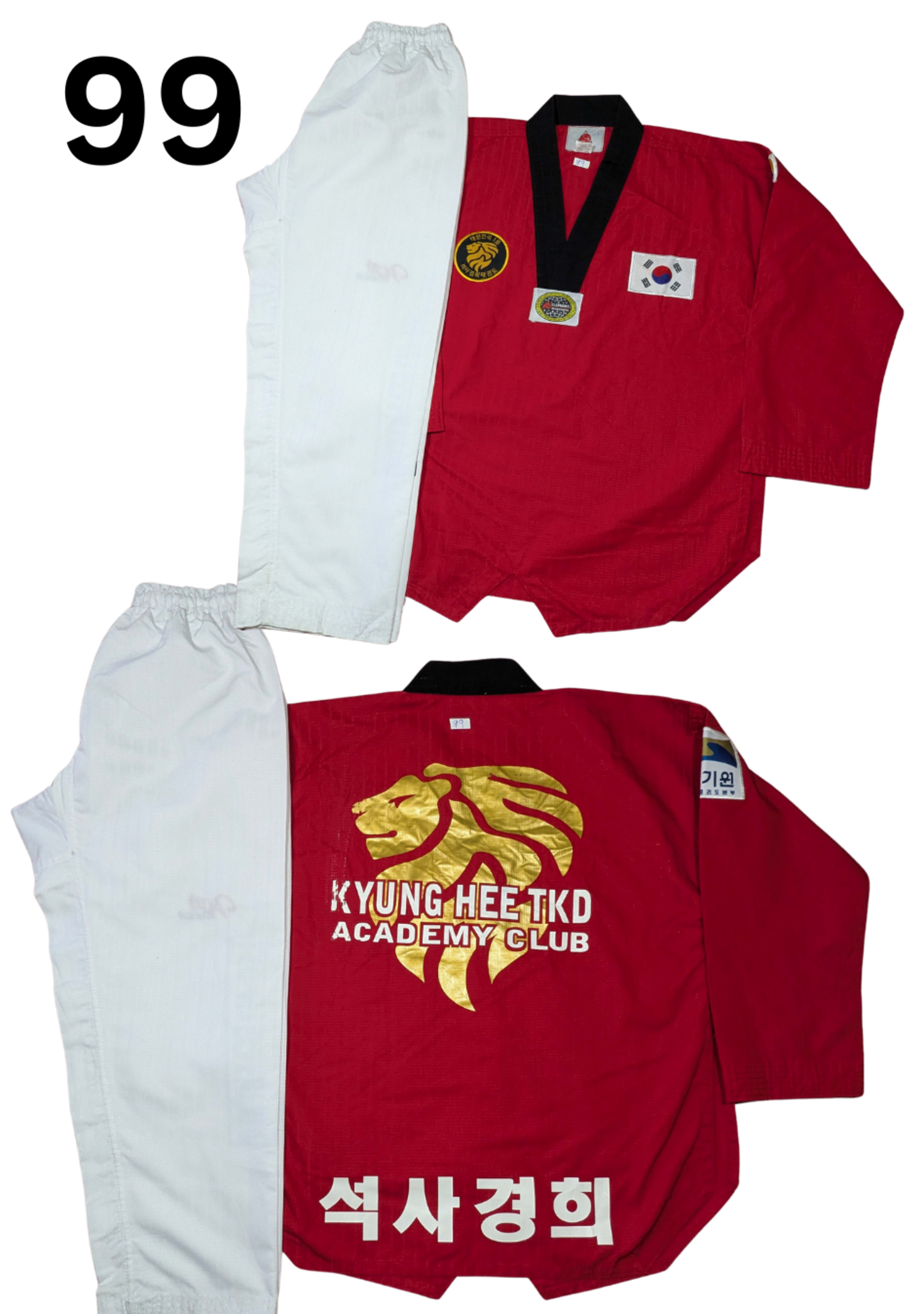 Taekwondo elephant uniform (160 sized /red color )
