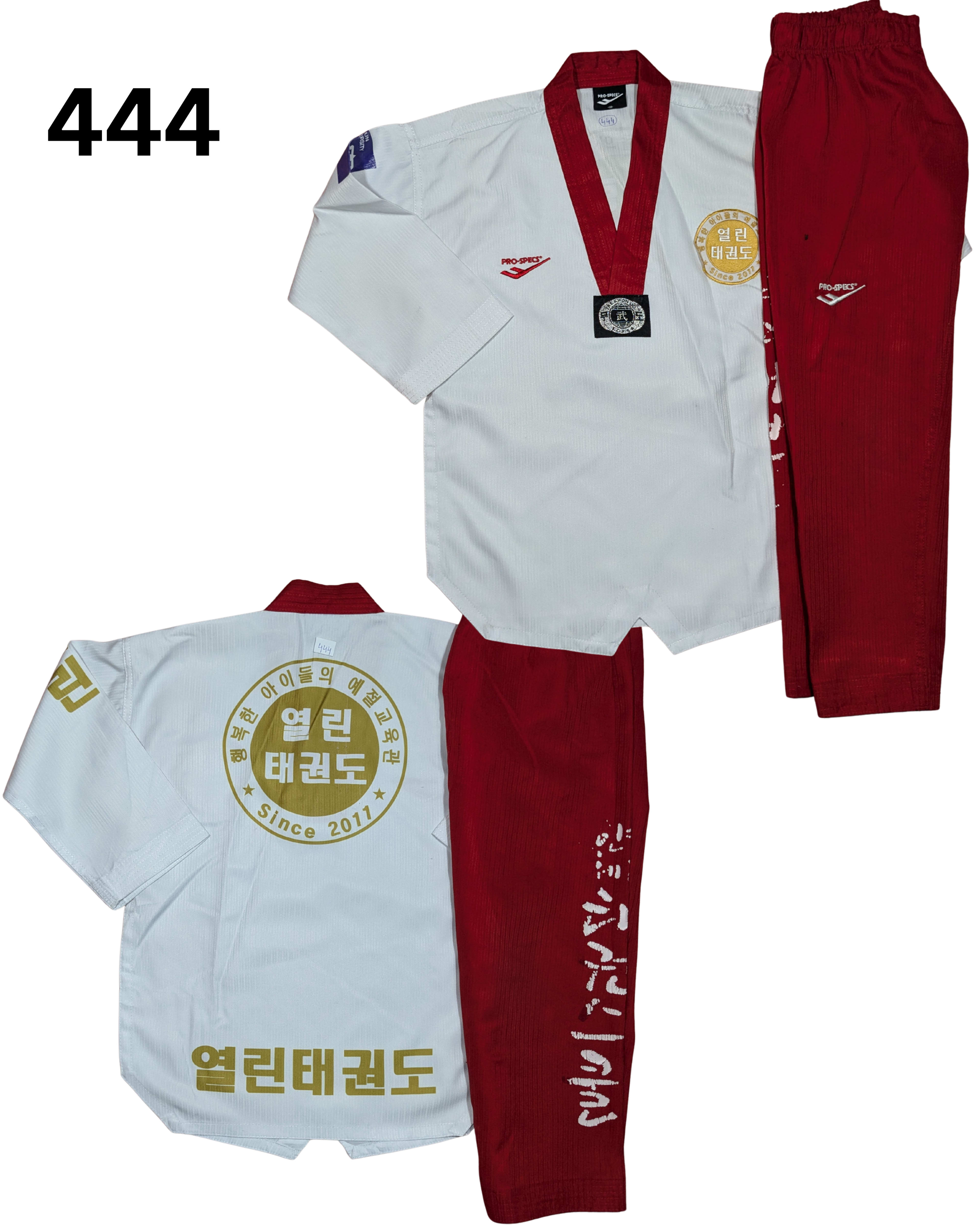 Taekwondo prospecs uniform (130 sized /white color )