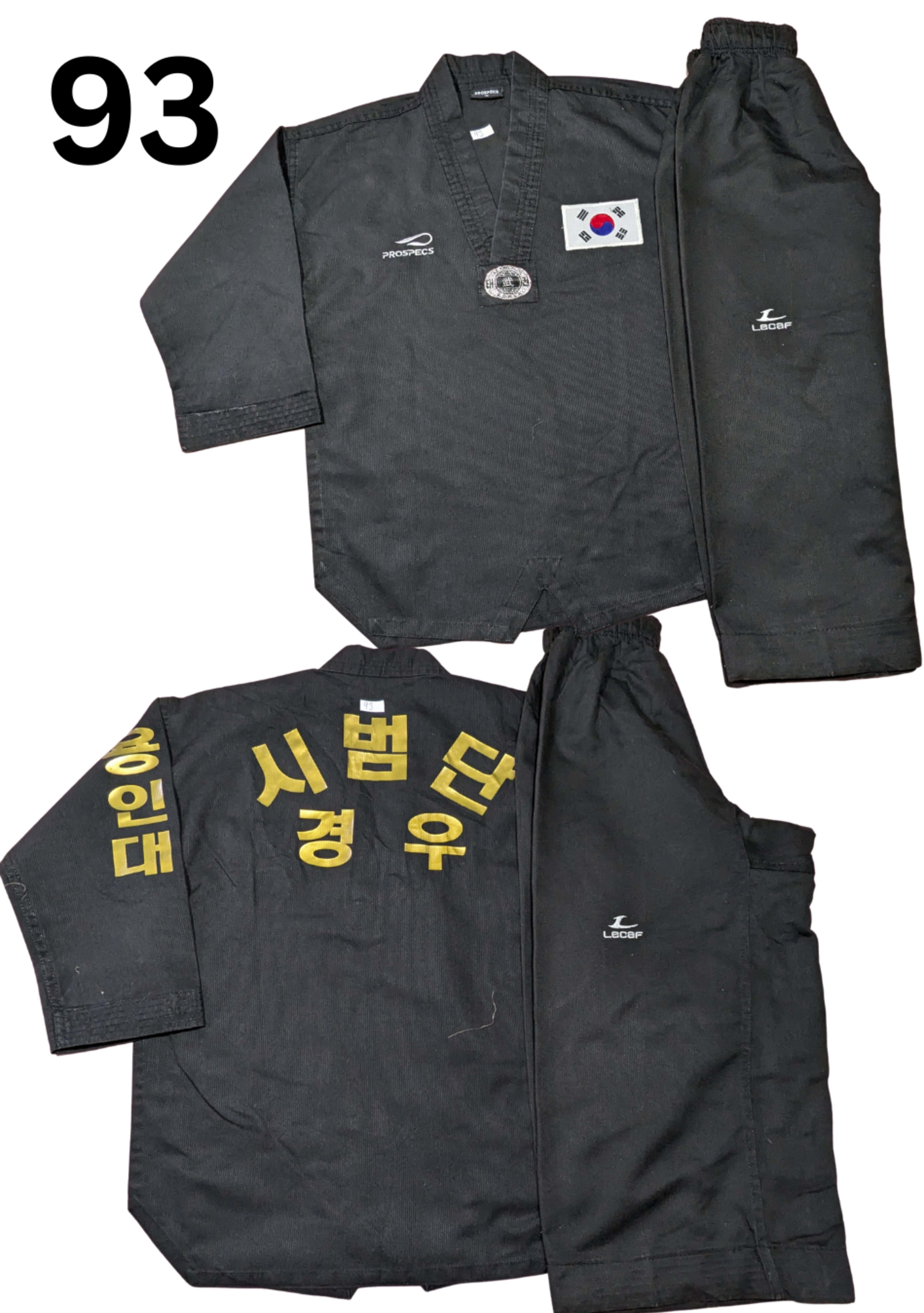 Taekwondo prospecs uniform (130 sized /black color )