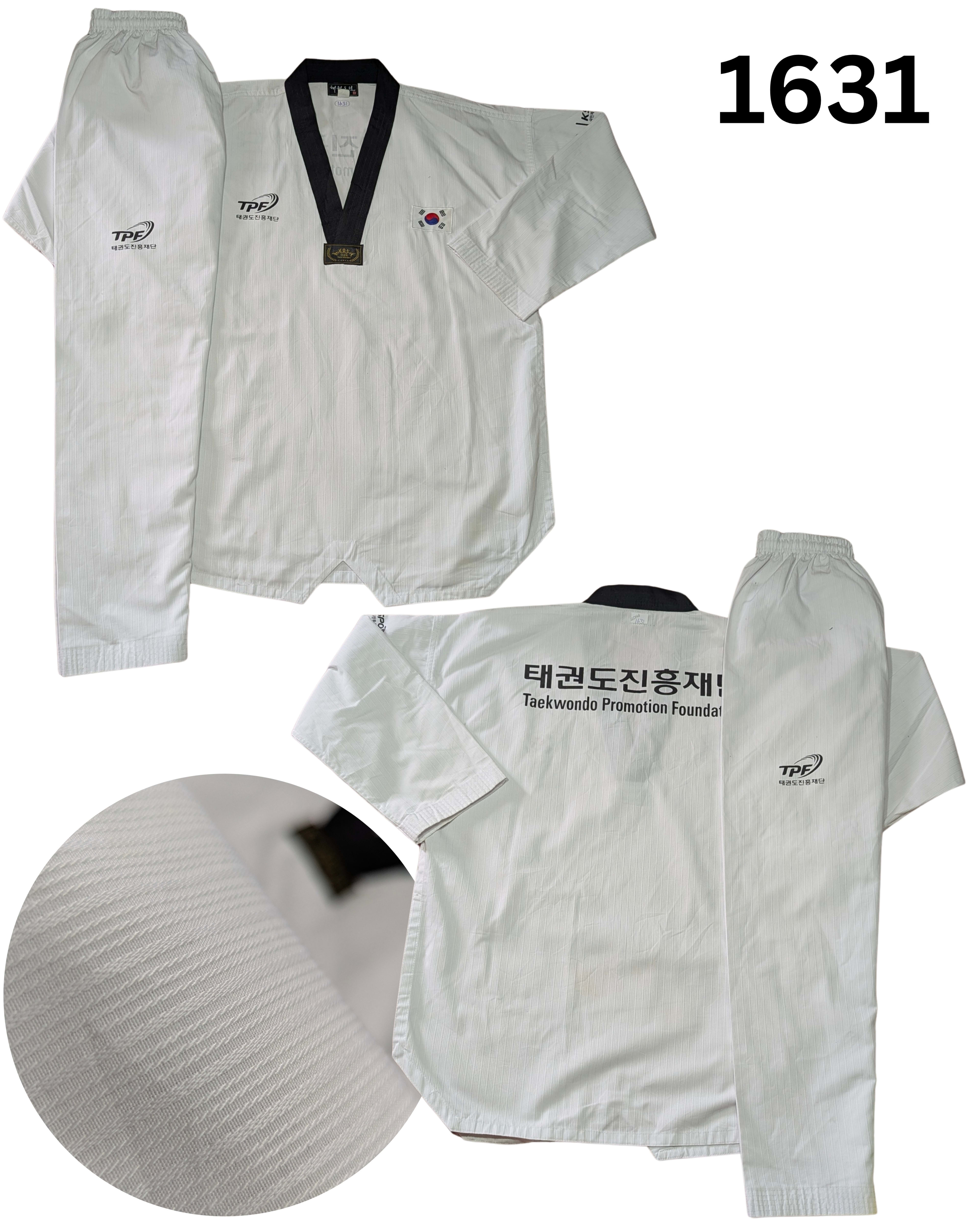 Taekwondo t p f uniform (190 sized /white color )