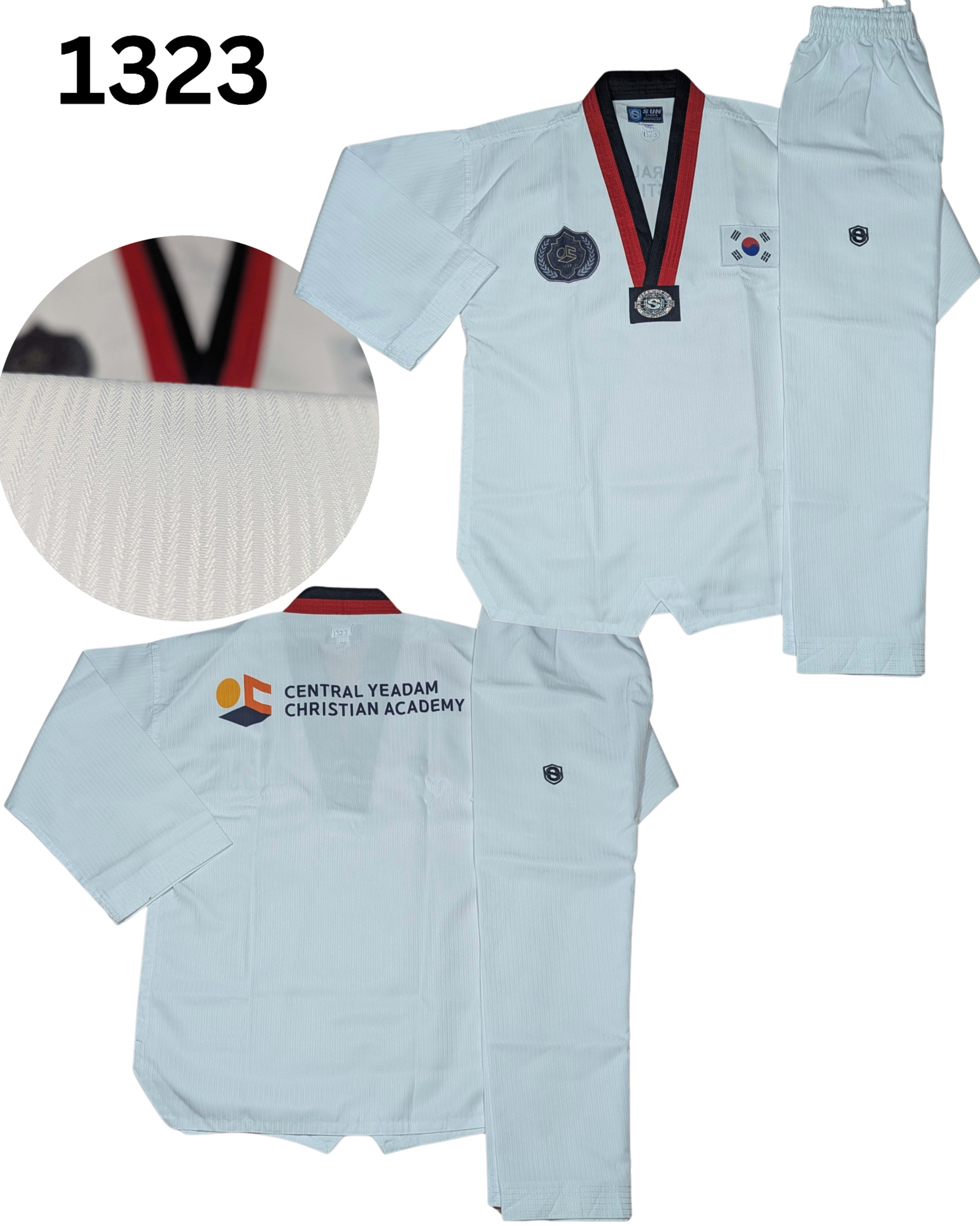Taekwondo sun sports uniform (160 sized /white color )