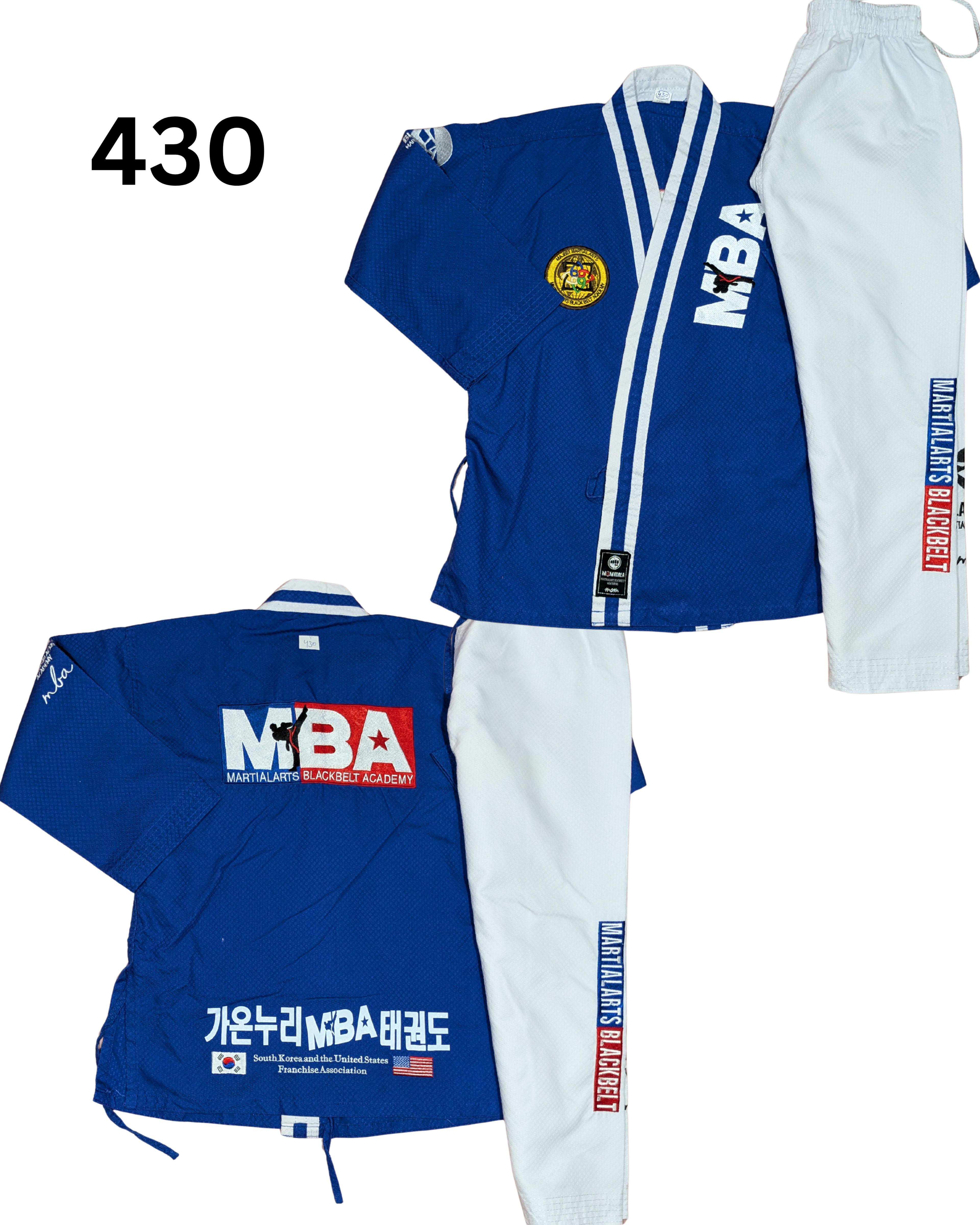 Taekwondo martial arts uniform (140 sized /blue color )