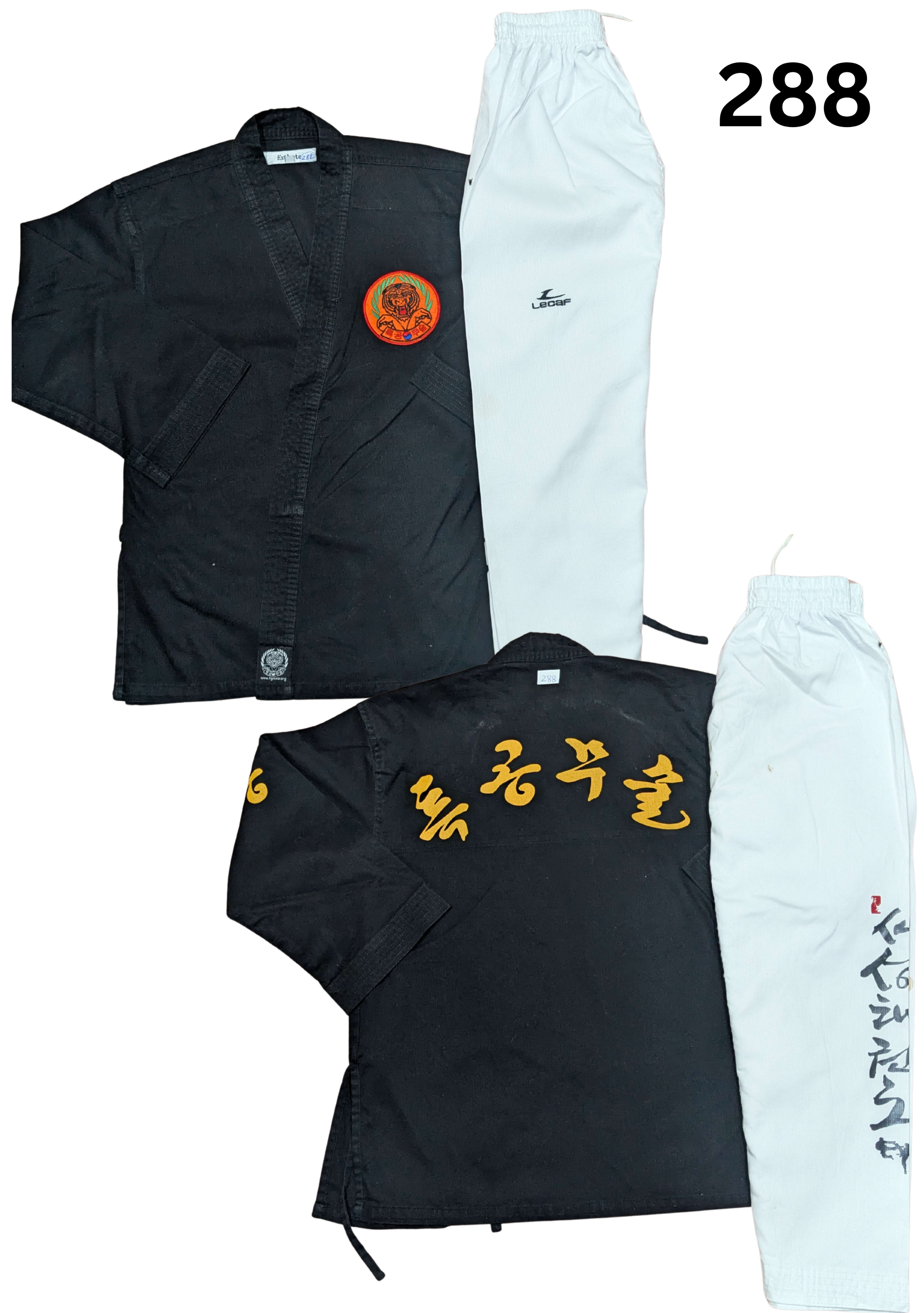 Taekwondo lecaf uniform (140 sized /black color )