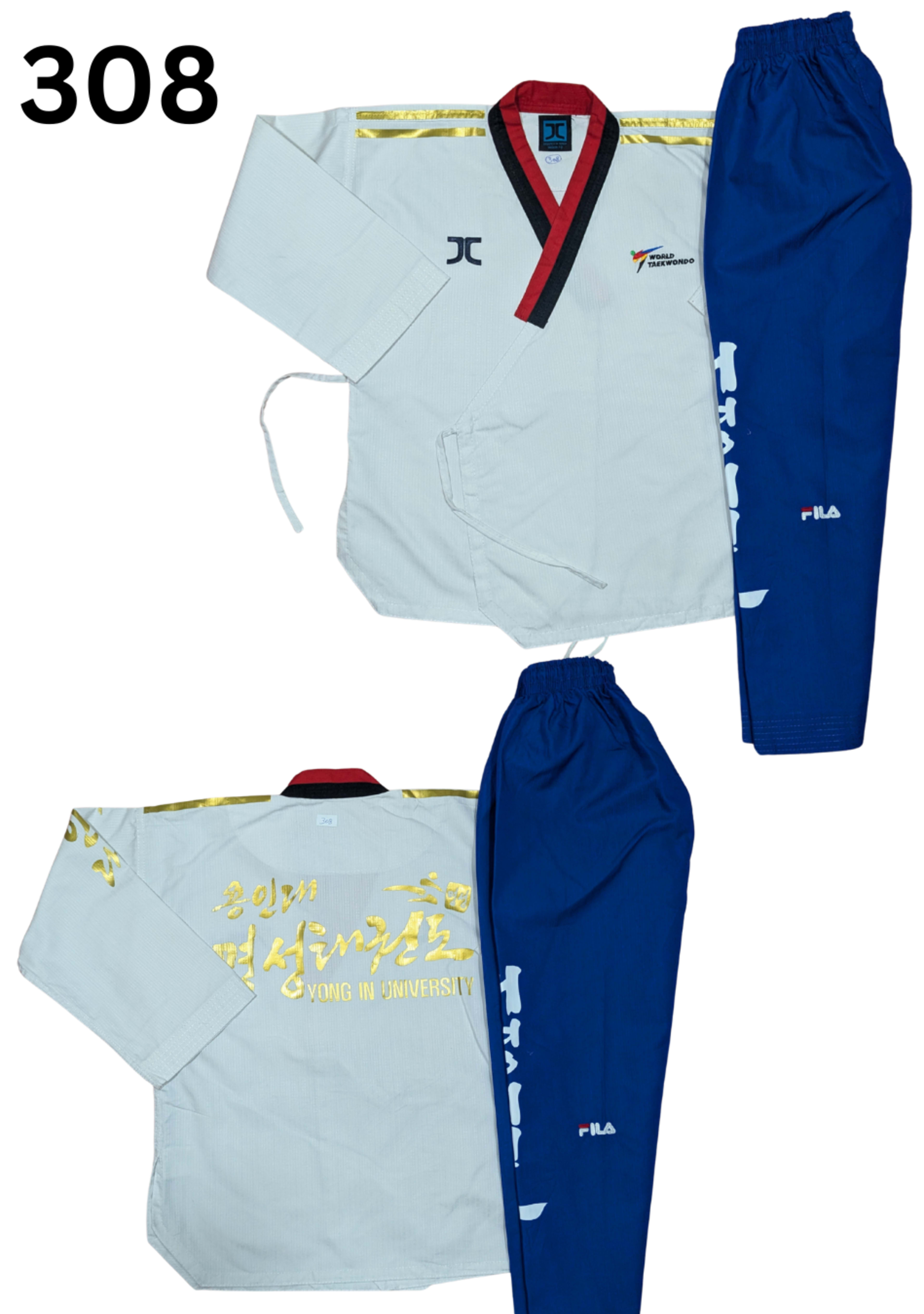 Taekwondo word taekwondo uniform (140 sized /white color )