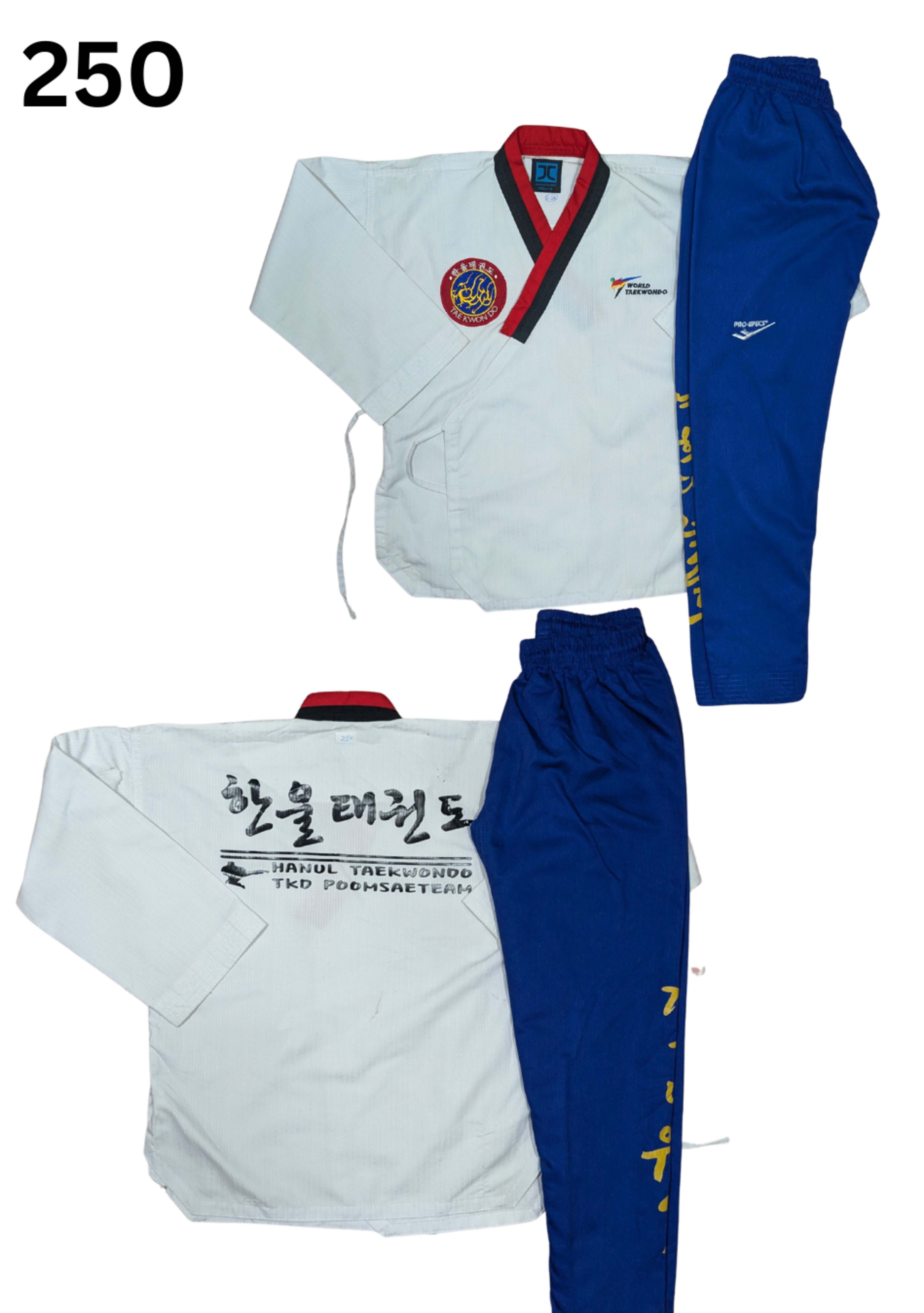 Taekwondo prospecs uniform (140 sized /white color )