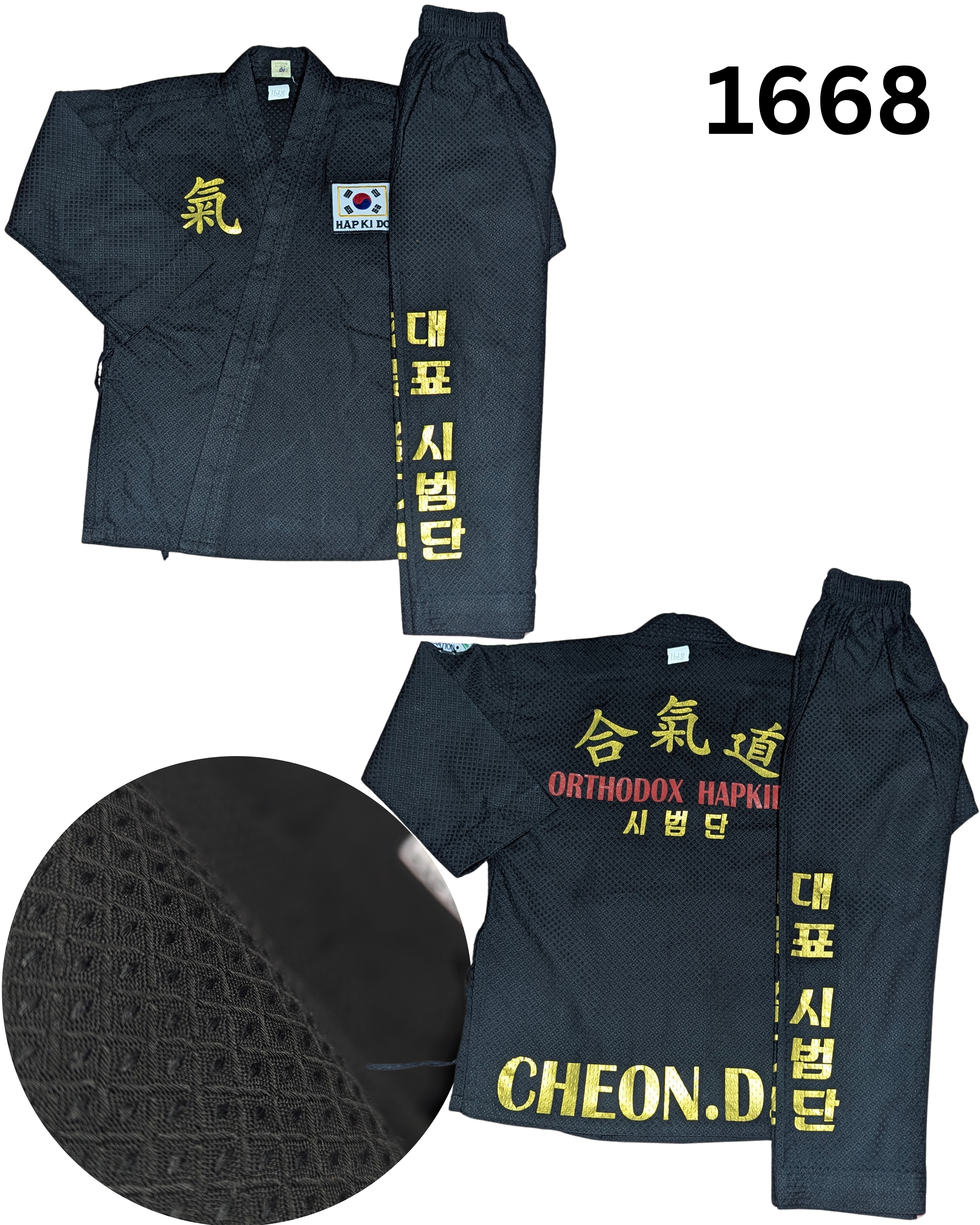 Taekwondo martial arts uniform (130 sized /black color )