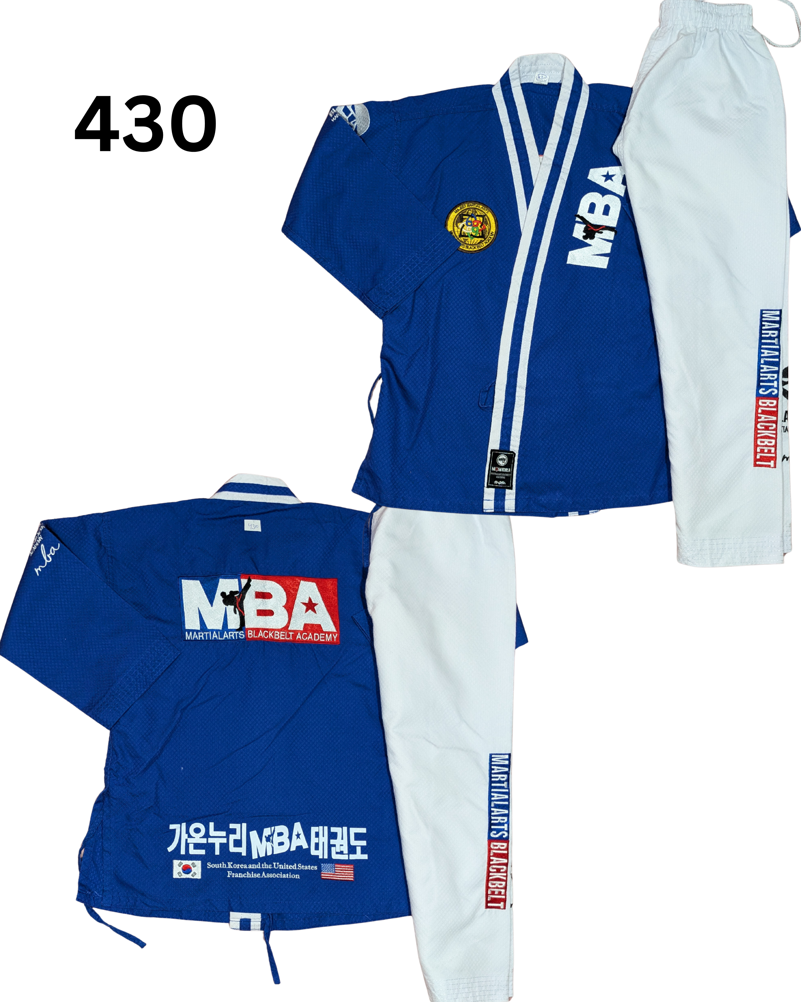 Taekwondo martial arts uniform (140 sized /blue color )