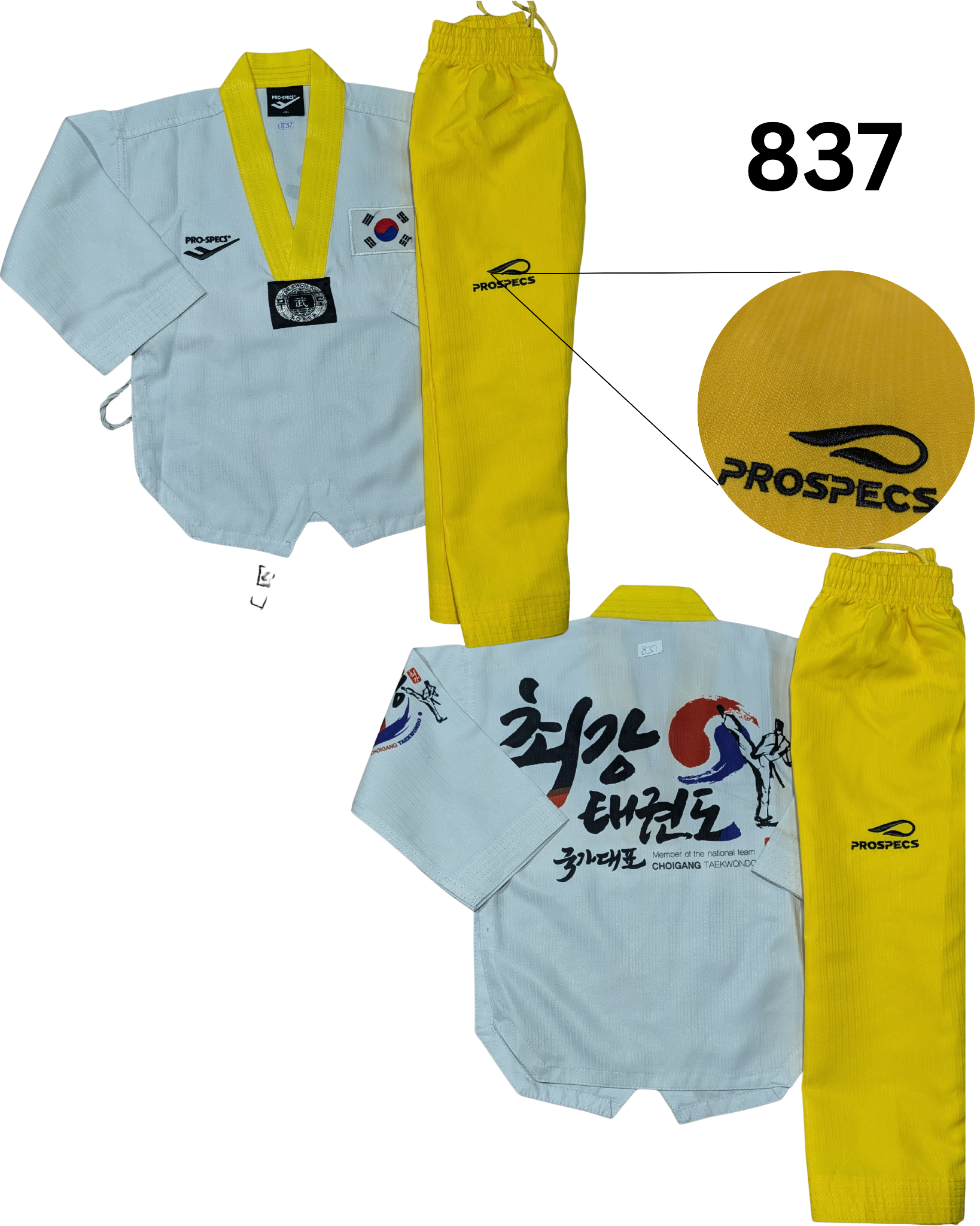 Taekwondo prospecs uniform (90 sized /white color )