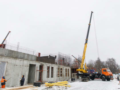 Близятся к завершению монолитные работы на стройке ФОКа в г. Орехово-Зуево