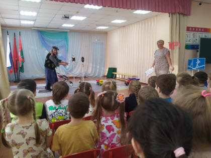 В детском саду «Солнышко» изучили ПДД вместе с героем мультфильма