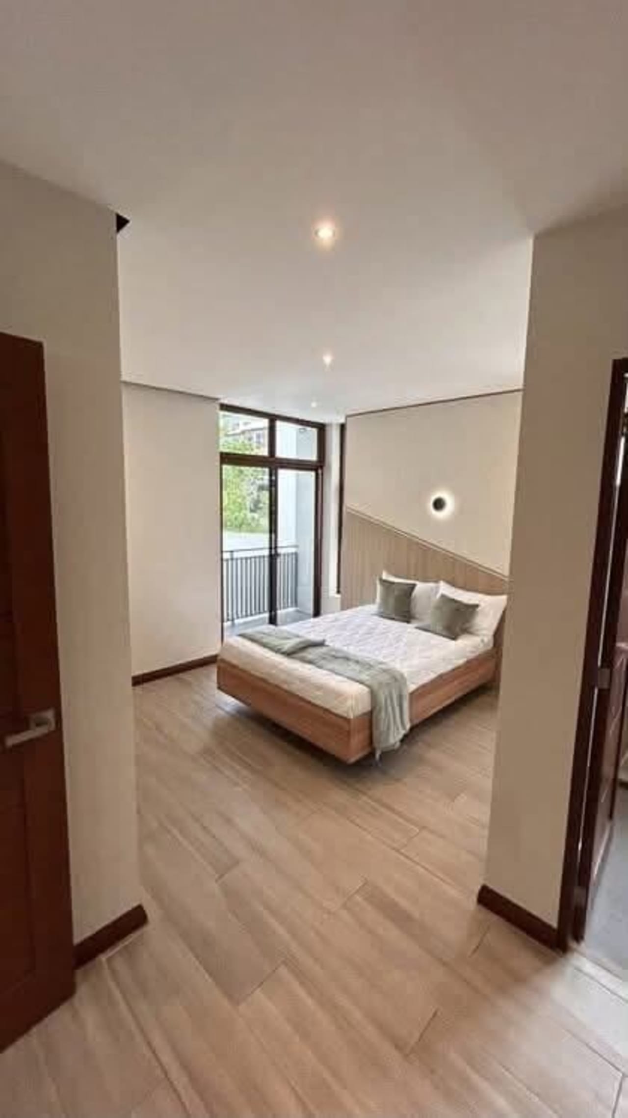 Bedroom exterior with large windows at luxury 5-bedroom home in Cebu City