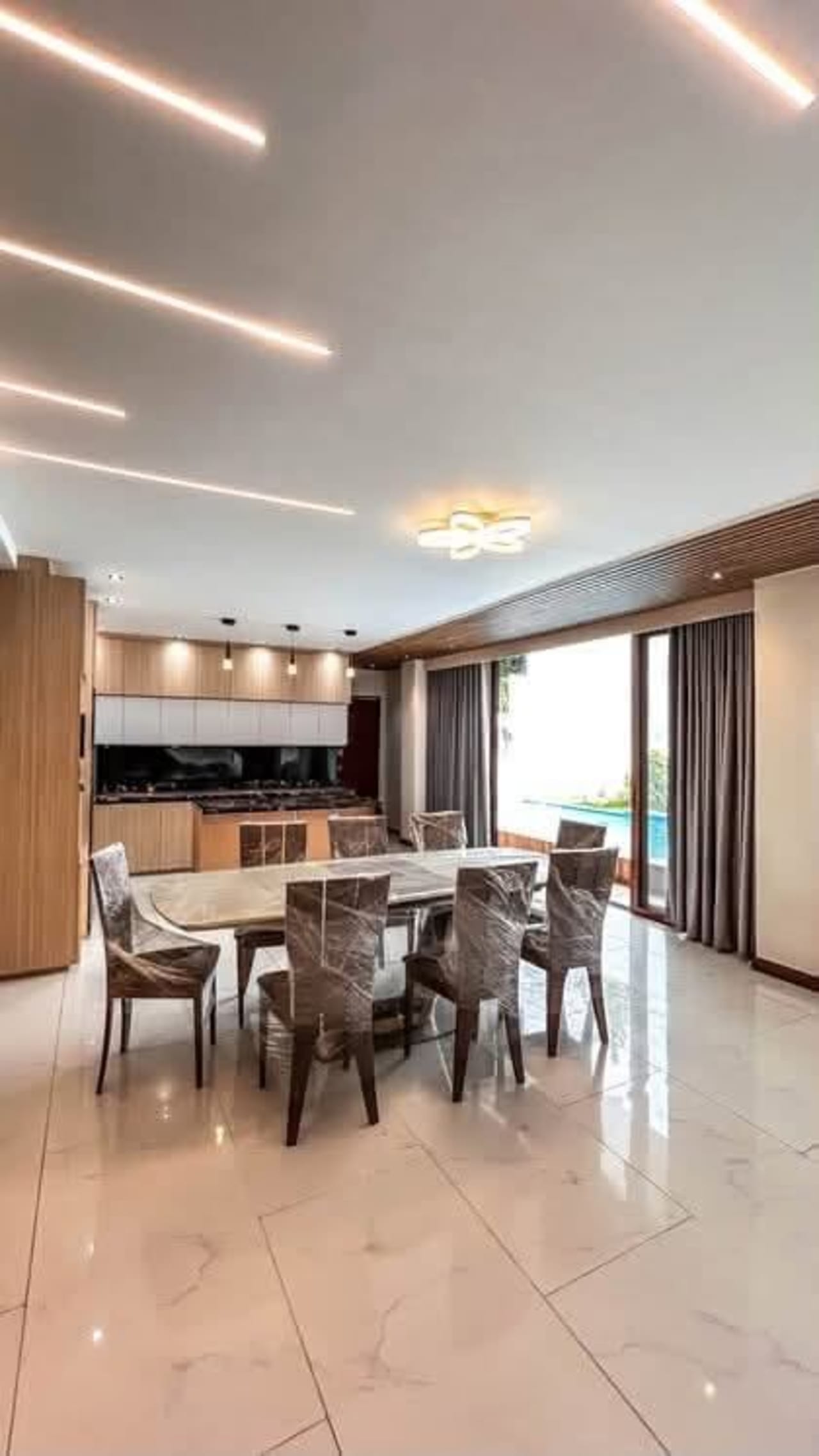 Spacious kitchen and dining area inside luxury home for sale in Cebu City