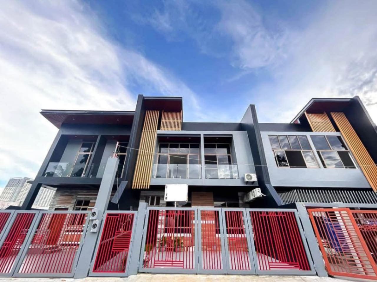 Two-storey luxury townhouse exterior in San Antonio Village Apas Cebu City