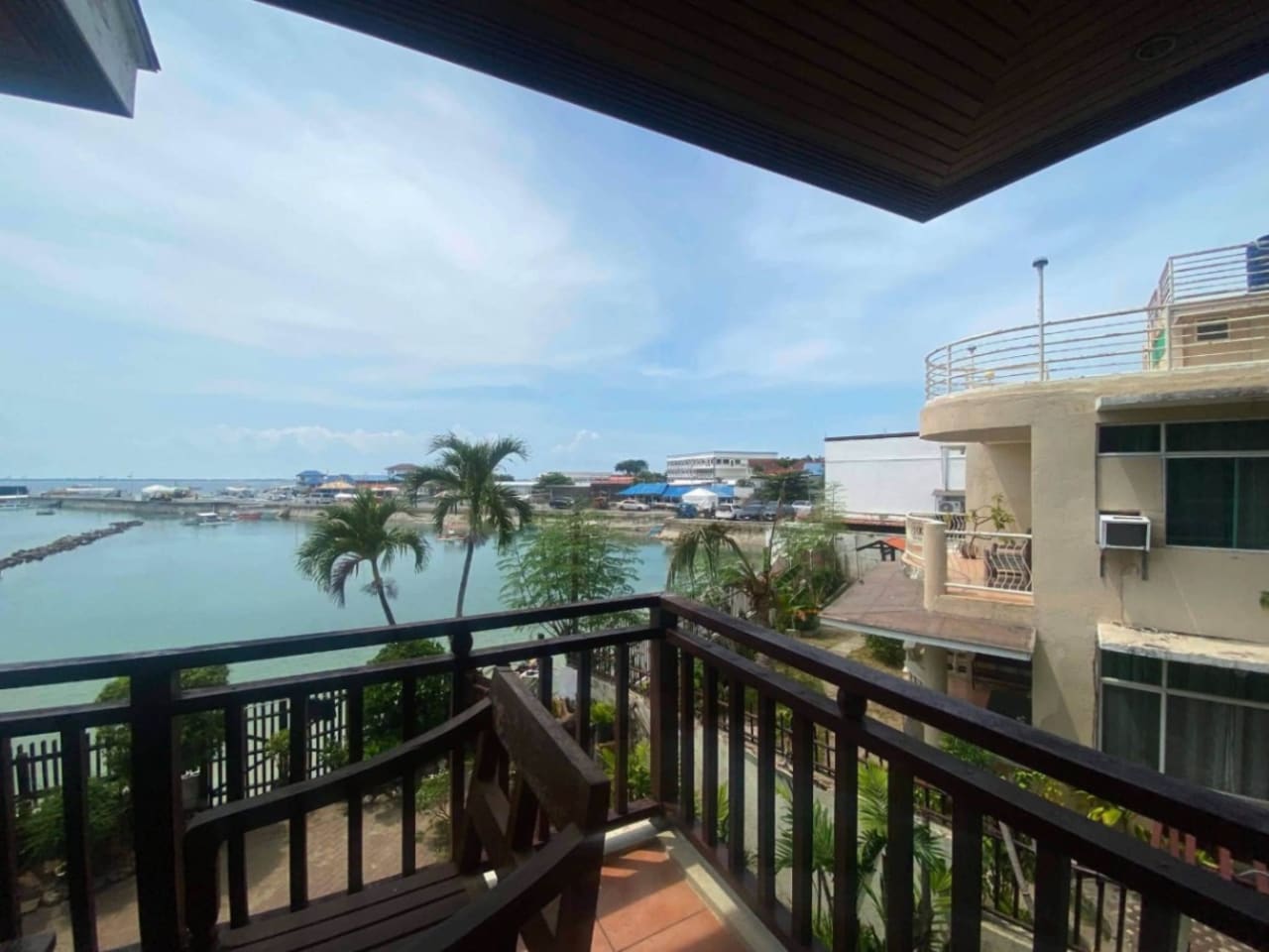 Sea view from waterfront property for sale in Mactan Cebu with direct water access