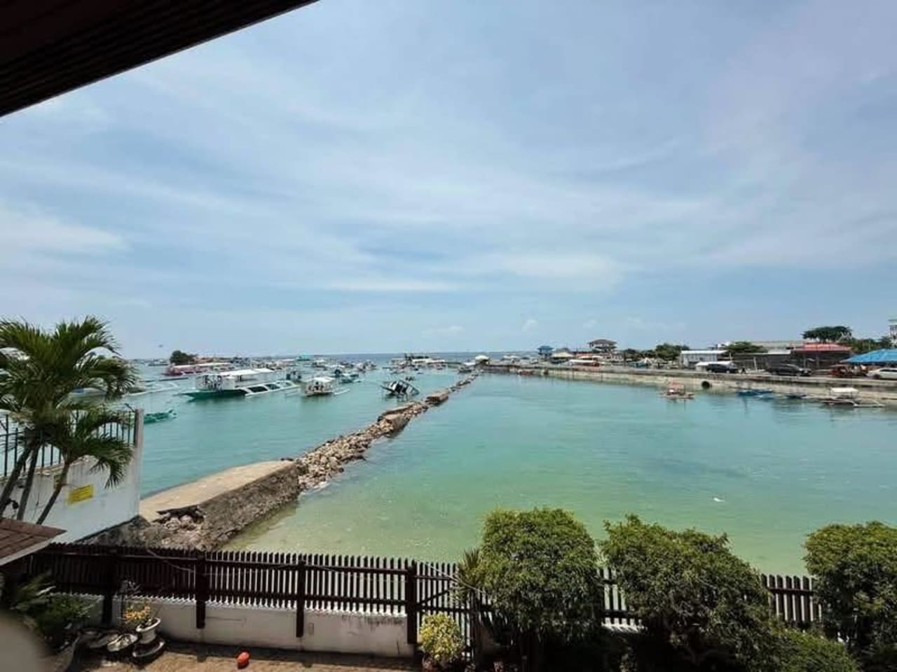 Seaside view with waterfront fence at 505 sqm property for sale in Mactan Cebu