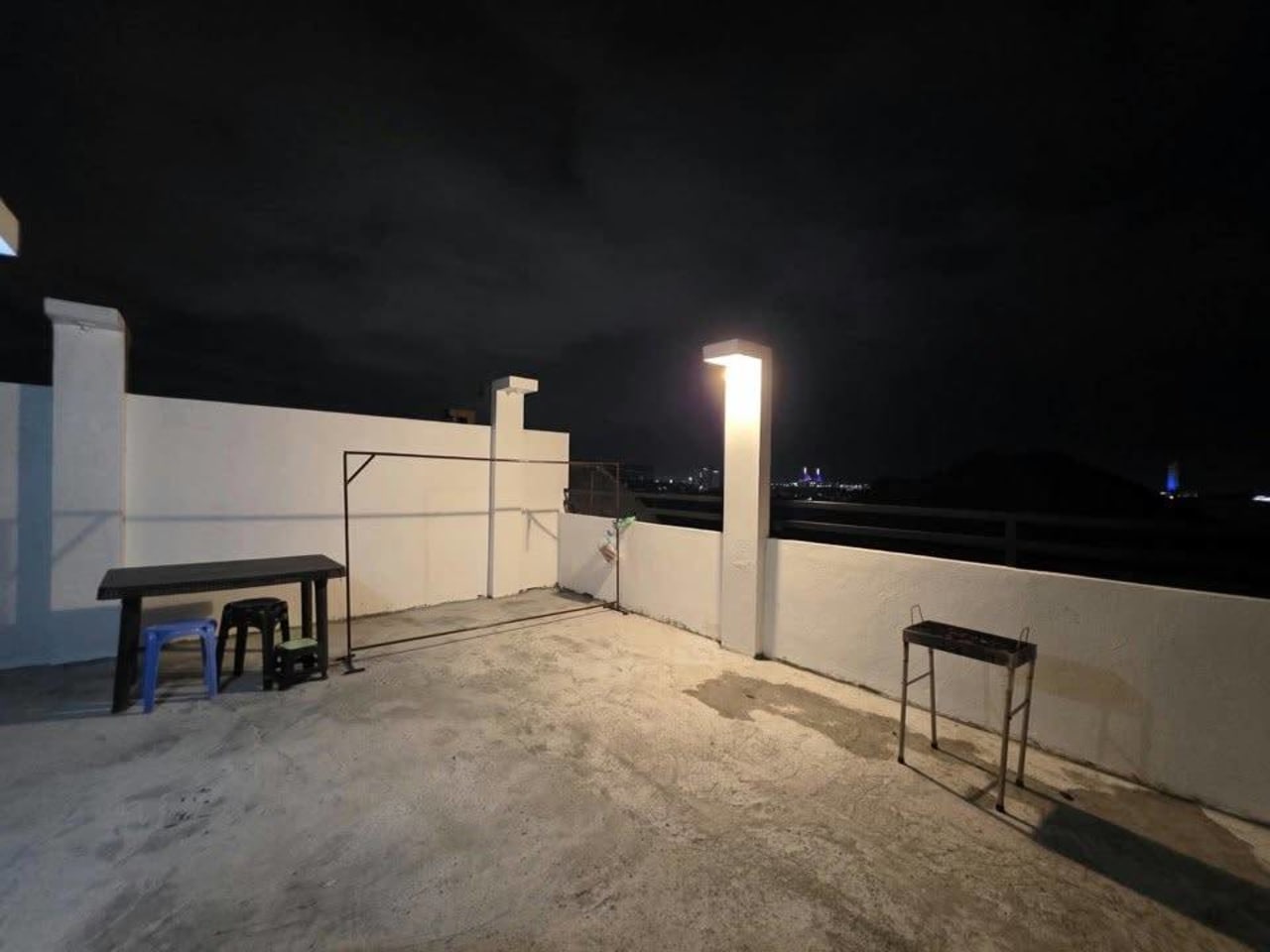 Rooftop with tables and chairs in house and lot for sale in Tisa