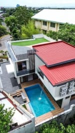 Top view of luxury home with private swimming pool in Vista Grande Cebu