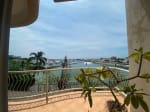 Ocean and marina view from balcony of waterfront property in Mactan Cebu