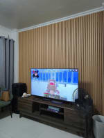 TV with brown panels at the back in house and lot for sale in Tisa