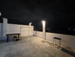 Rooftop with tables and chairs in house and lot for sale in Tisa
