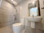 Bathroom with shower and vanity in studio condo for sale at Solinea Tower 4 Cebu