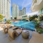 Swimming pool and outdoor lounge at Solinea Tower 4 Cebu Business Park